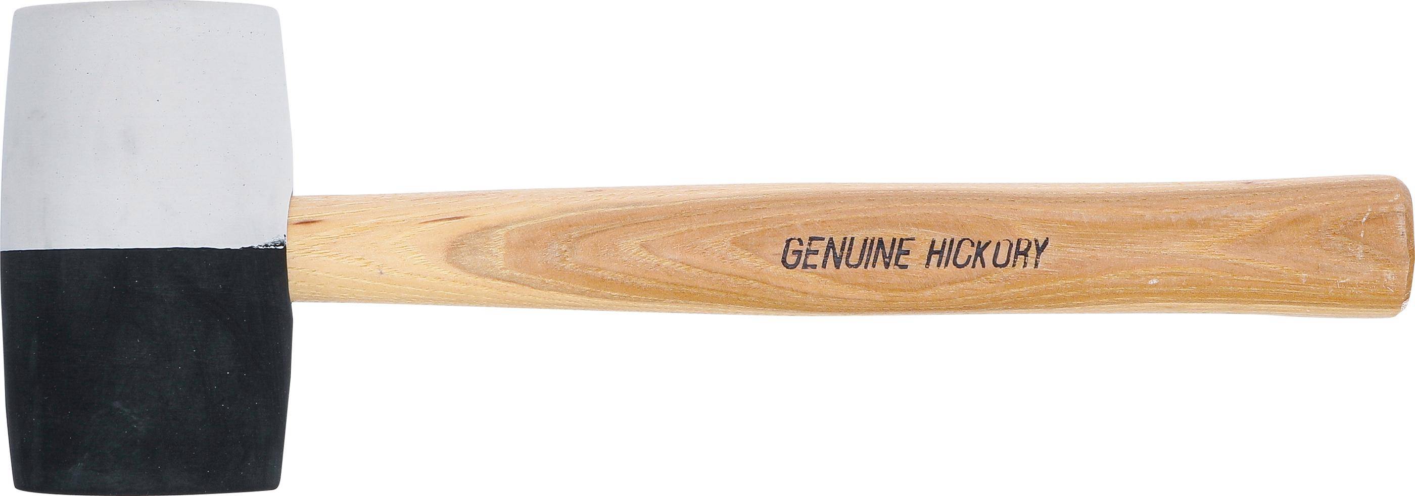 BGS technic Gummihammer | Hickory-Stiel | schwarz-weier Kopf | 63 mm