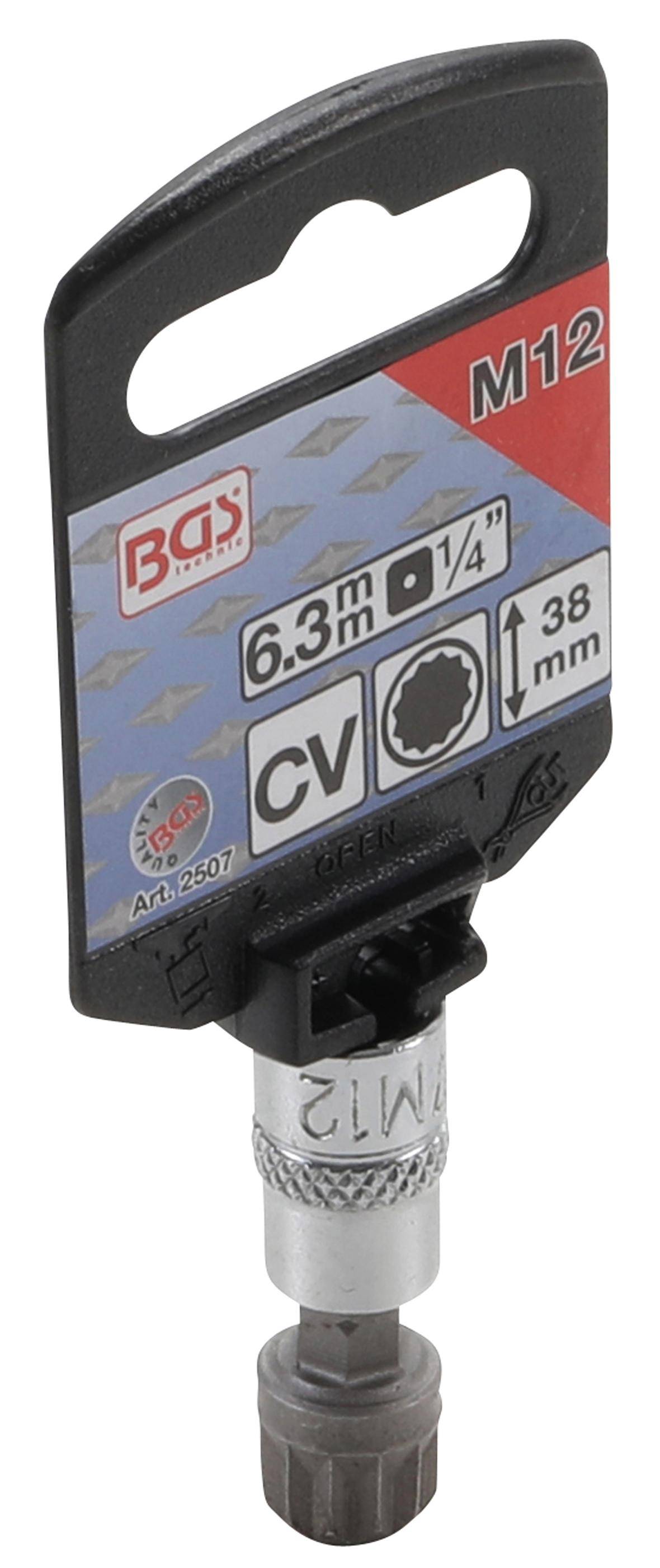 BGS Bit-Einsatz | Antrieb Innenvierkant 6,3 mm (1/4") | Innenvielzahn