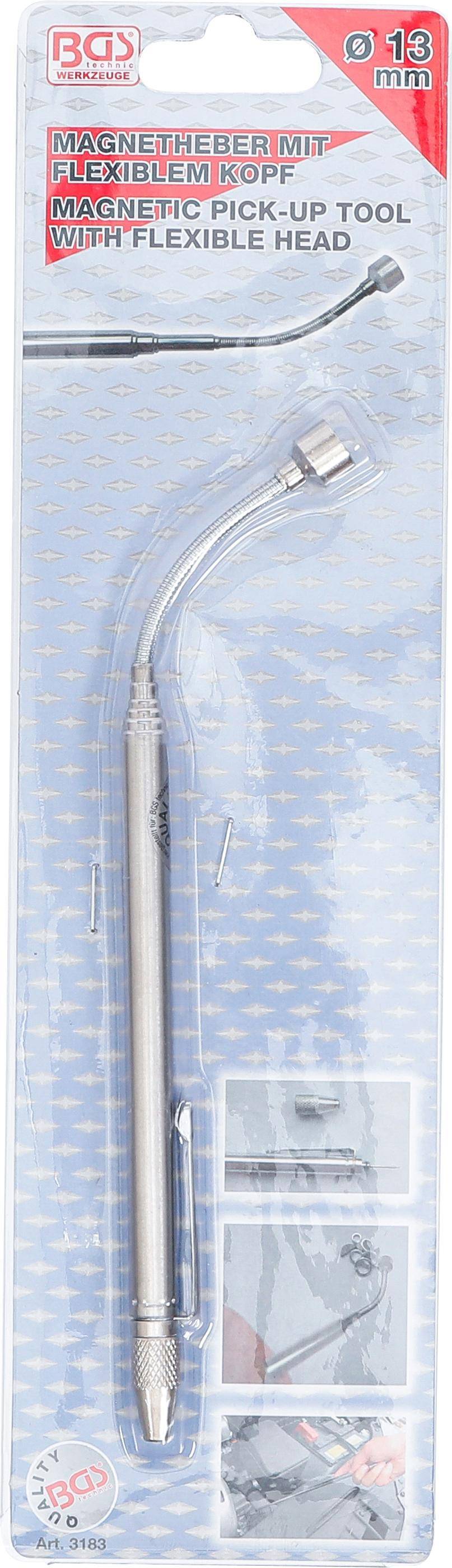 BGS Magnetheber mit flexiblem Kopf | 580 mm | Zugkraft 1,6 kg