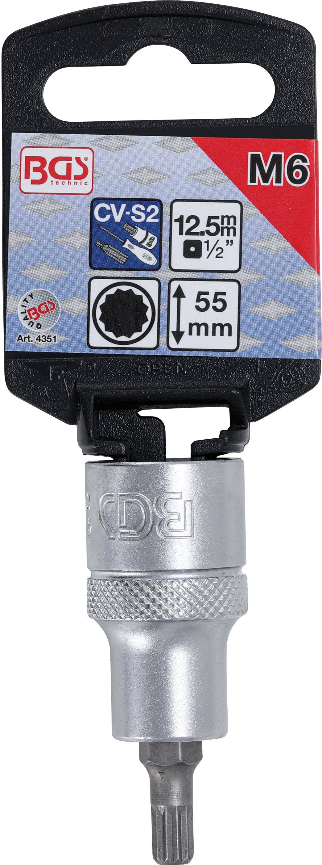 BGS technic Bit-Einsatz | Antrieb Innenvierkant 12,5 mm (1/2") |