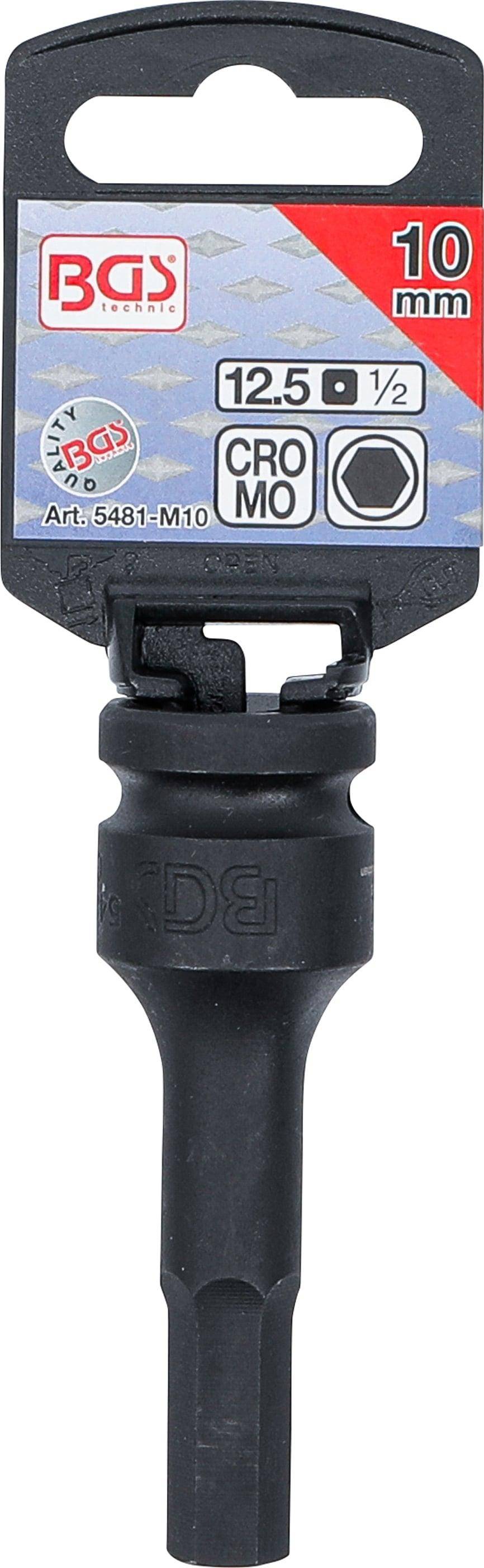 BGS Kraft-Bit-Einsatz | Lnge 75 mm | Antrieb Innenvierkant 12,5 mm