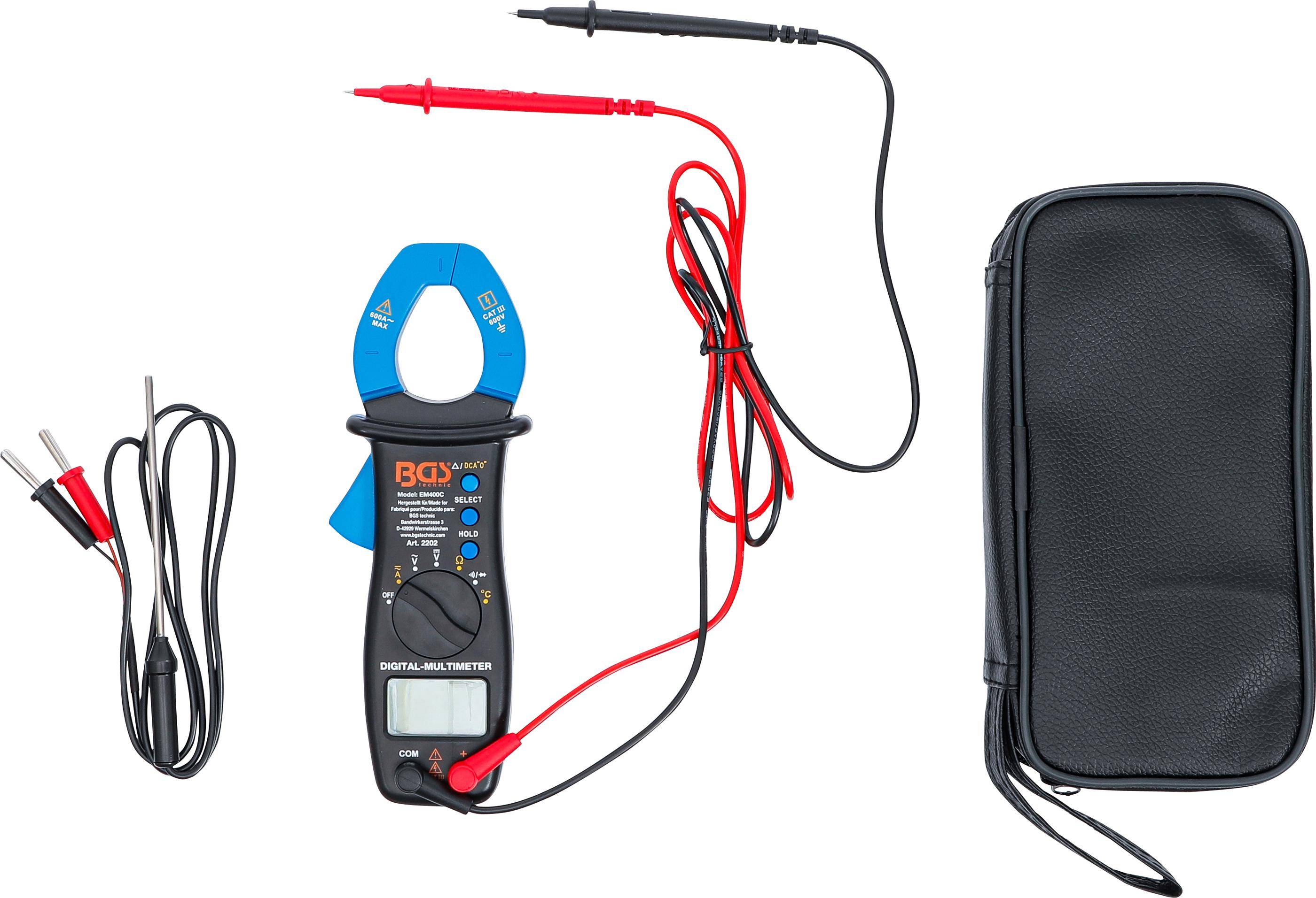 BGS technic Digital-Multimeter mit Zange fr Gleich- und Wechselstrom