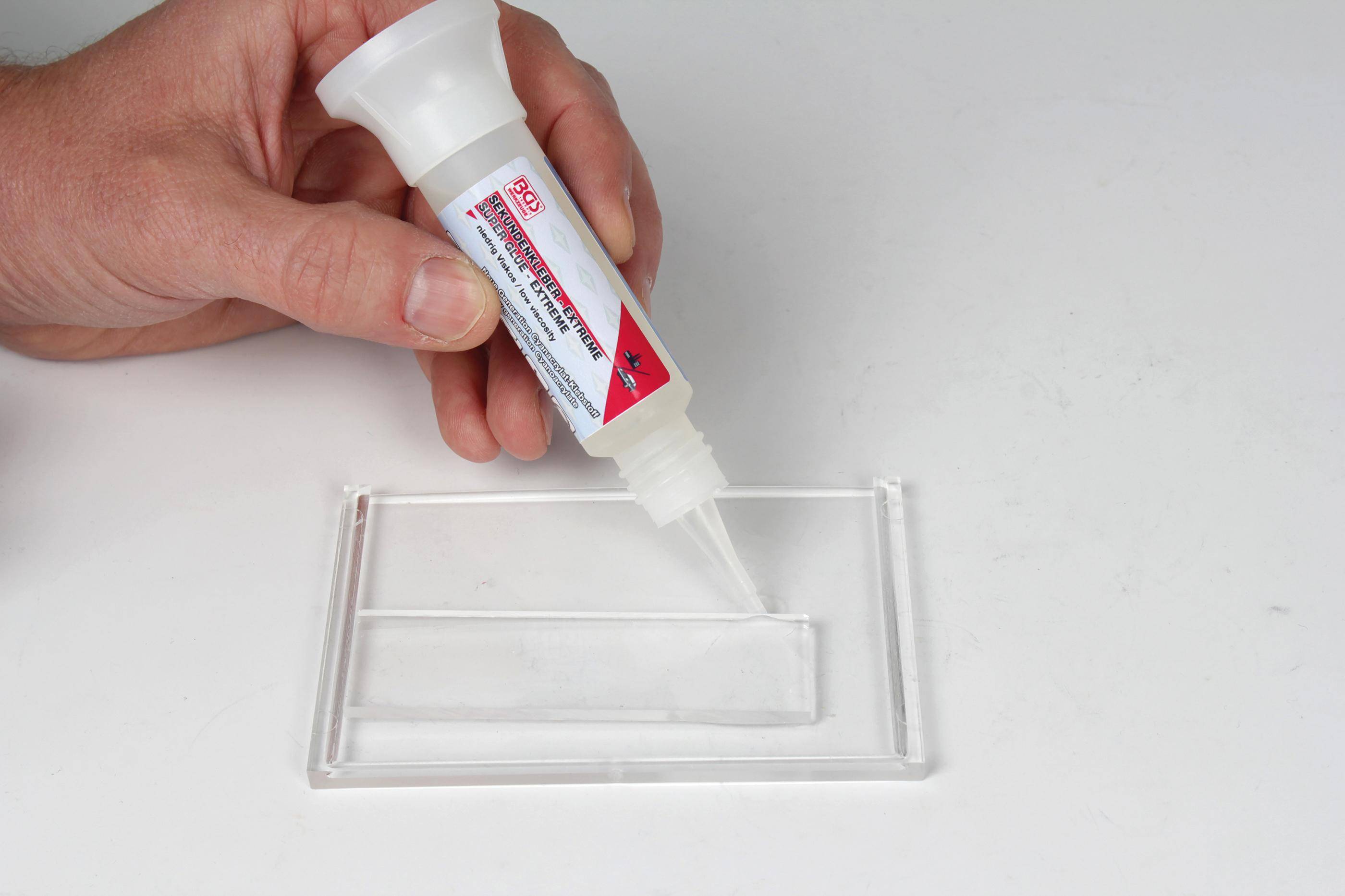 BGS technic Sekundenkleber | mittelviskos | Flasche mit Standfuß 25 g
