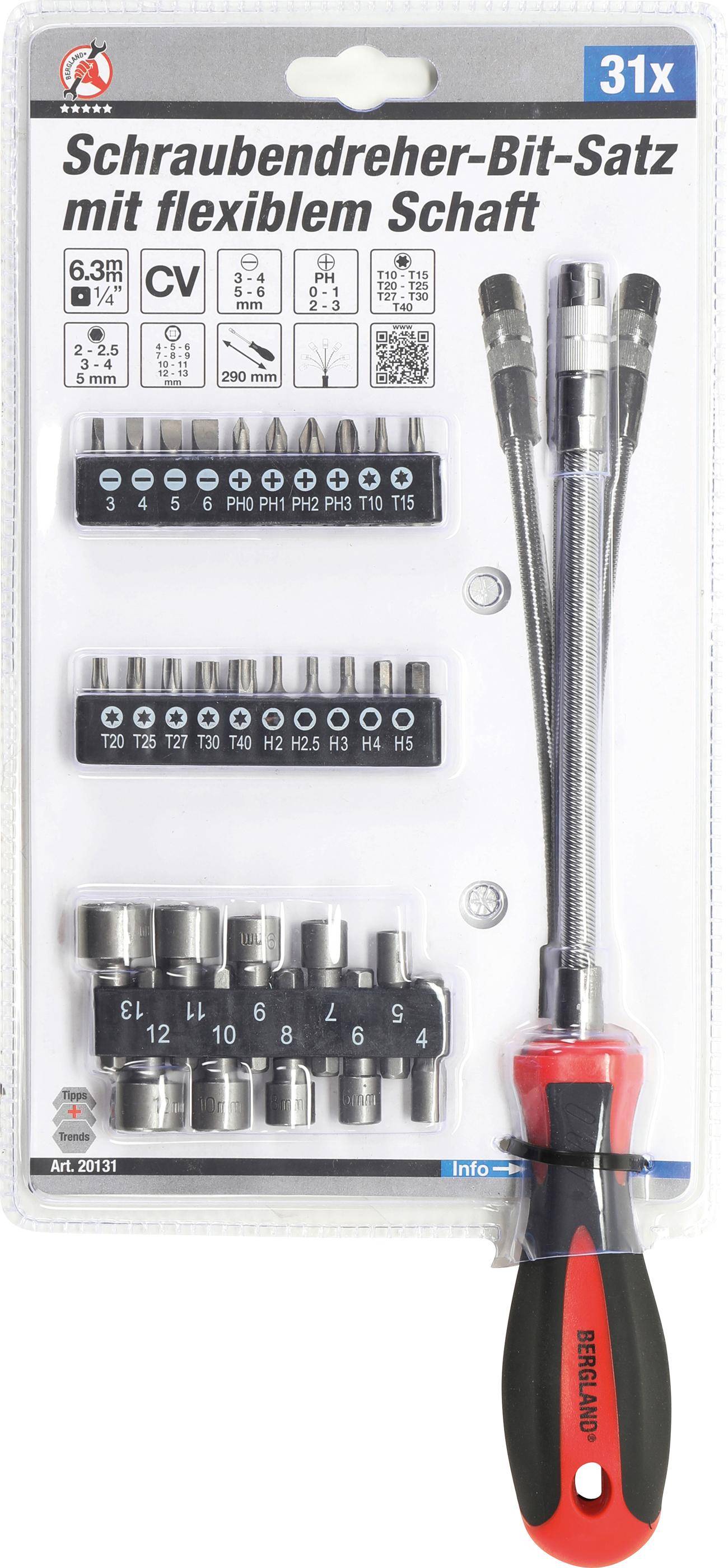 BGS Do It Yourself Schraubendreher-Bit-Satz | mit flexiblem Schaft |