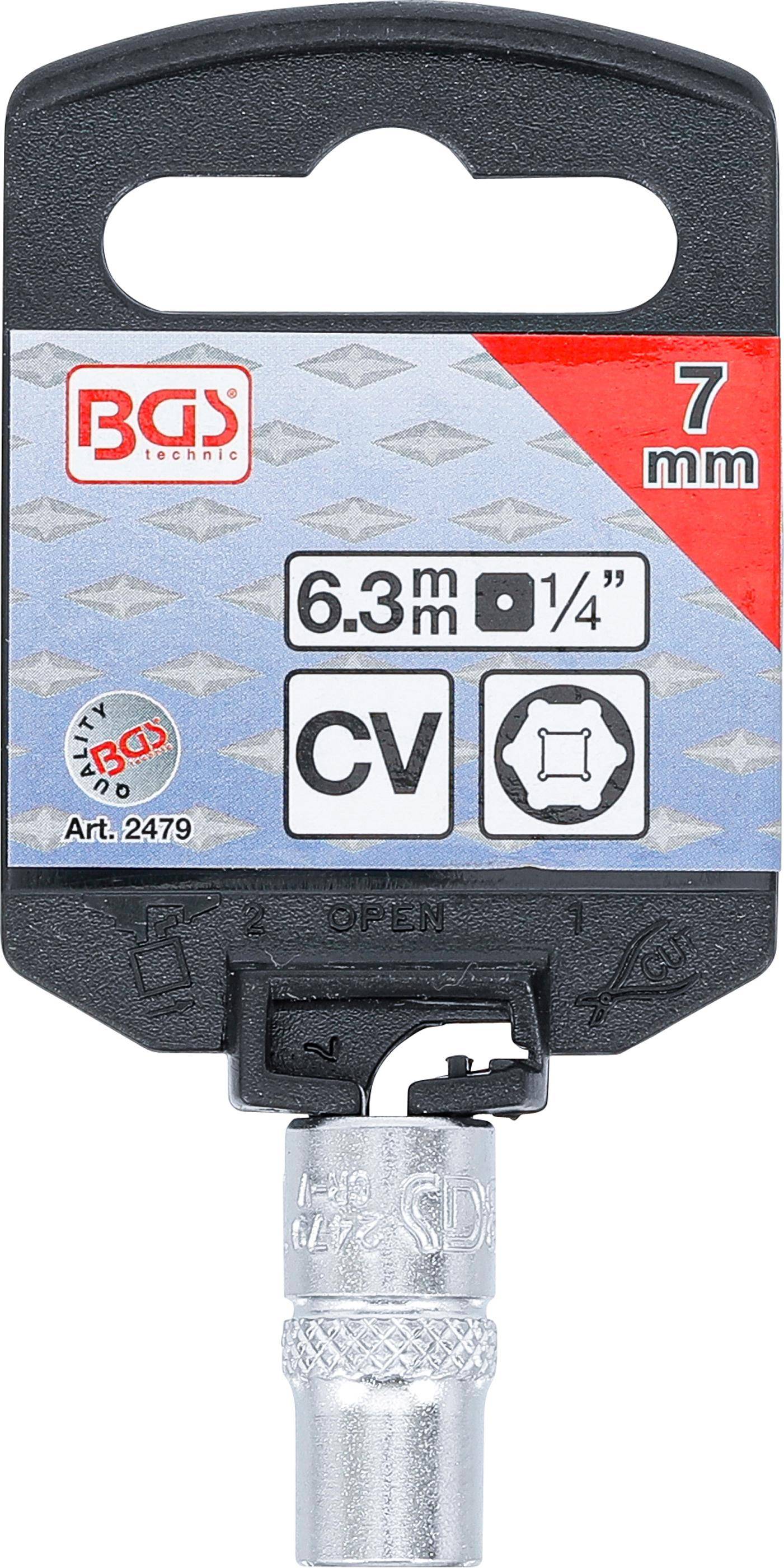 BGS technic Steckschlüssel-Einsatz Sechskant | Antrieb Innenvierkant