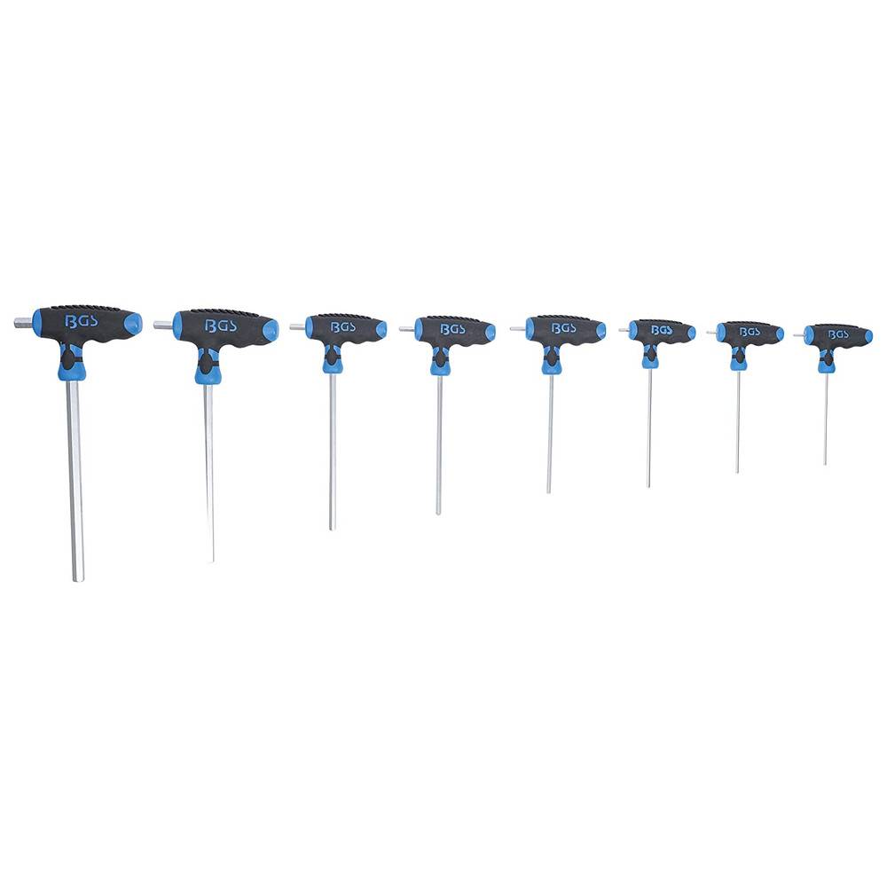 BGS T-Griff-Schlüssel-Satz, Innensechskant, 8-teilig, 2-10 mm