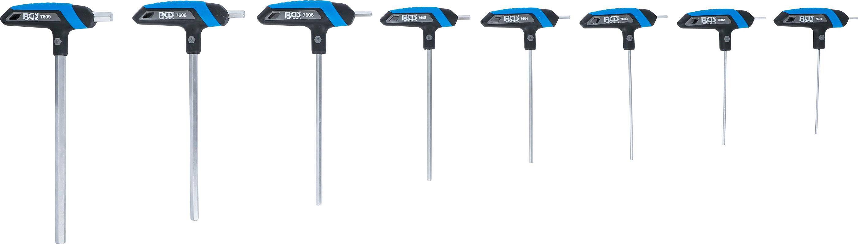 BGS technic T-Griff-Schlssel-Satz | Innensechskant 2 - 10 mm | 8-tlg.