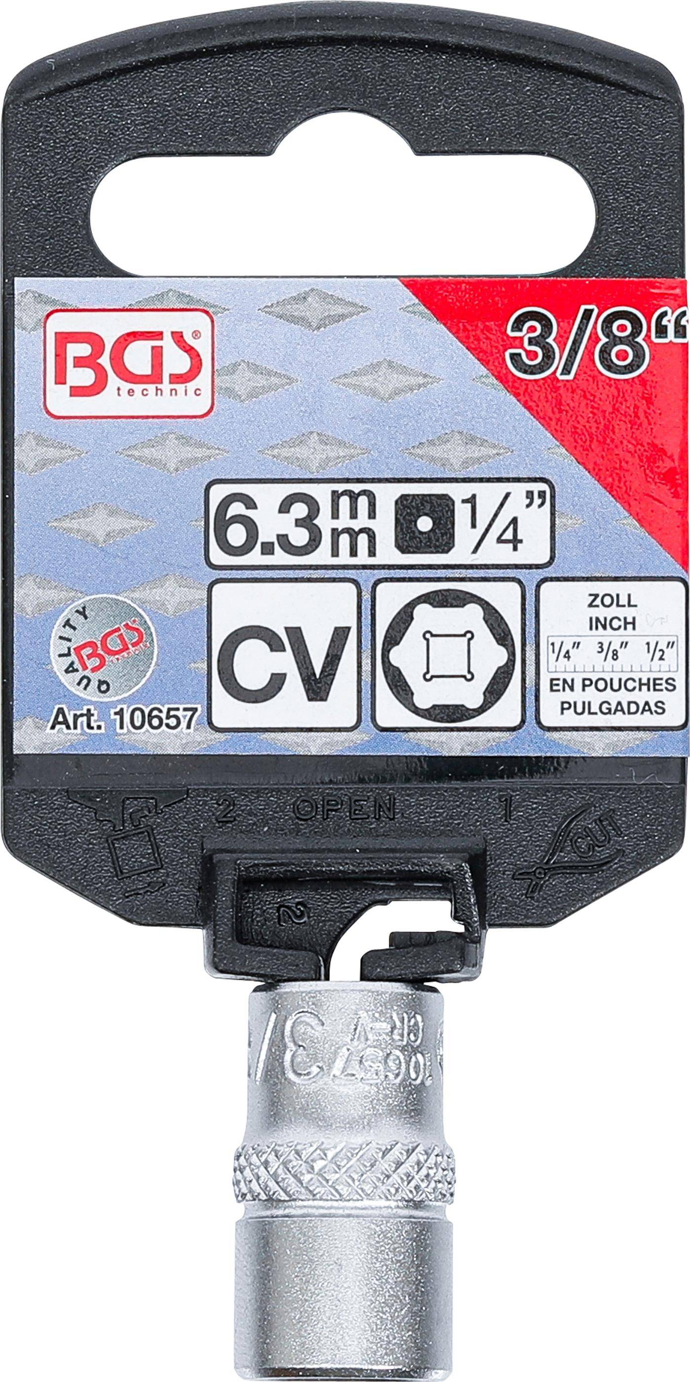 BGS technic Steckschlüssel-Einsatz Sechskant | Antrieb Innenvierkant