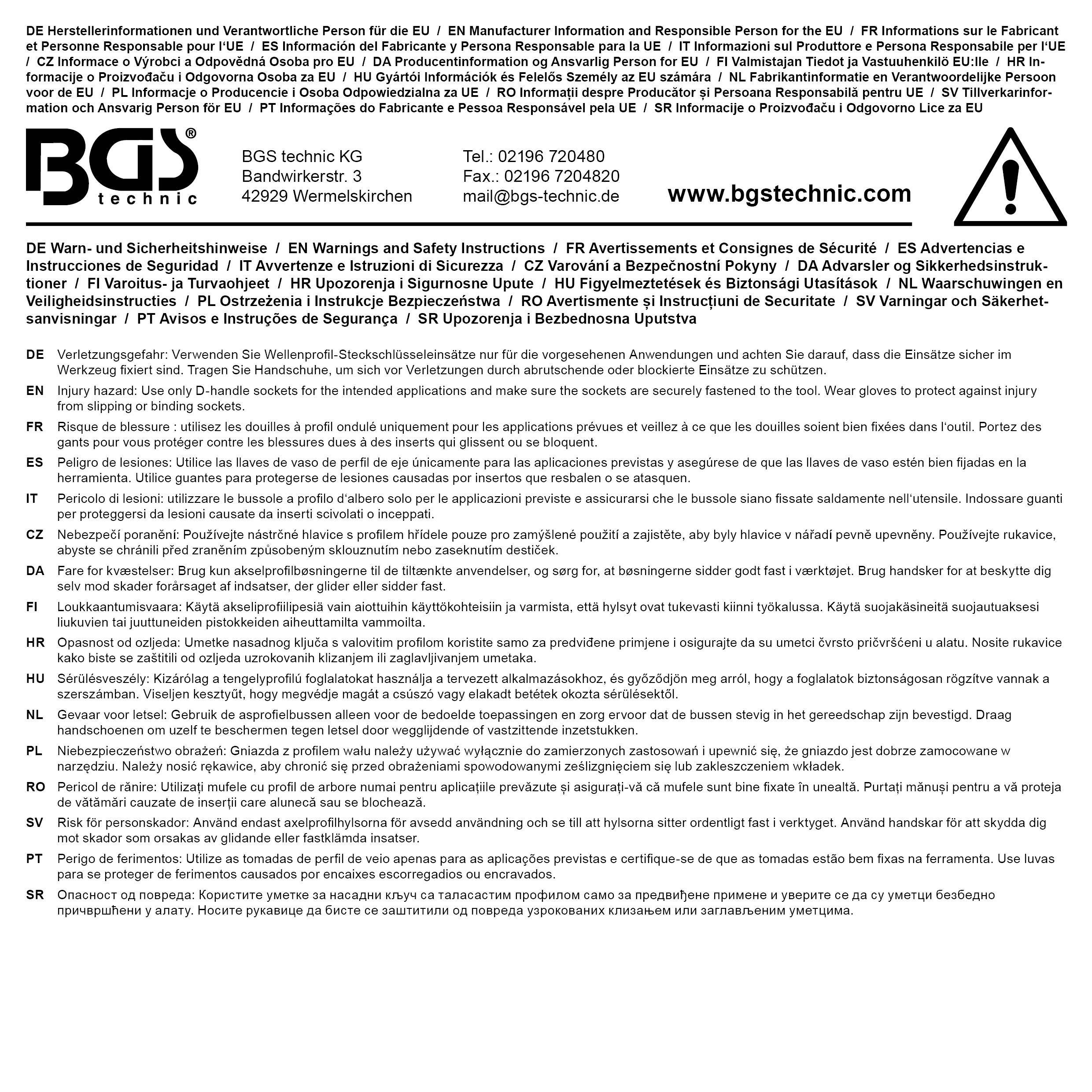 BGS technic Steckschlssel-Einsatz Super Lock, tief | Antrieb