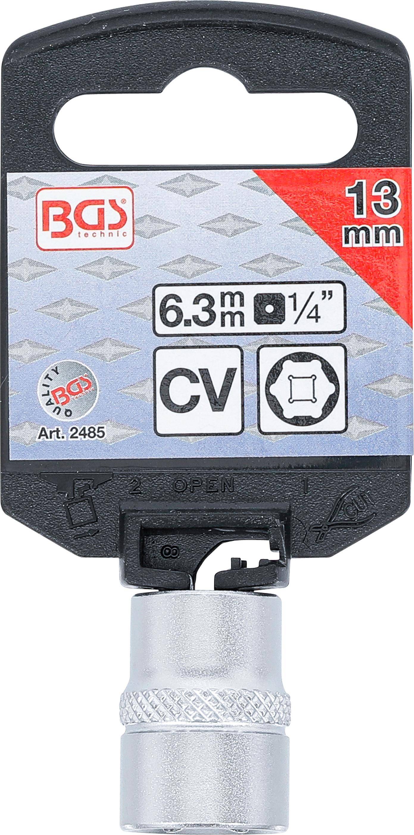 BGS technic Steckschlüssel-Einsatz Sechskant | Antrieb Innenvierkant