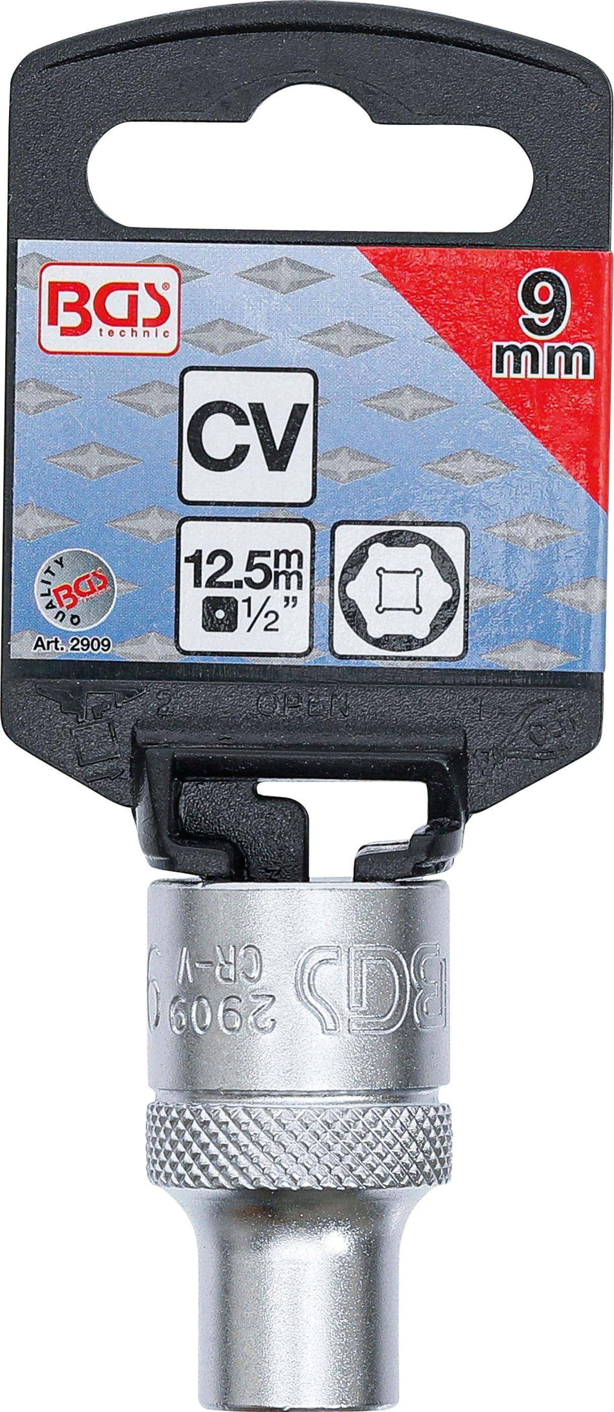 BGS Steckschlssel-Einsatz Sechskant | Antrieb Innenvierkant 12,5 mm