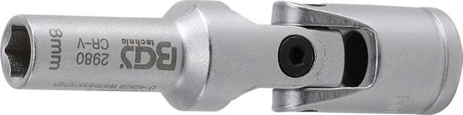 Glühkerzen-Gelenk-Einsatz Sechskant Antrieb Innenvierkant 10 mm (3/8) SW 8 mm
