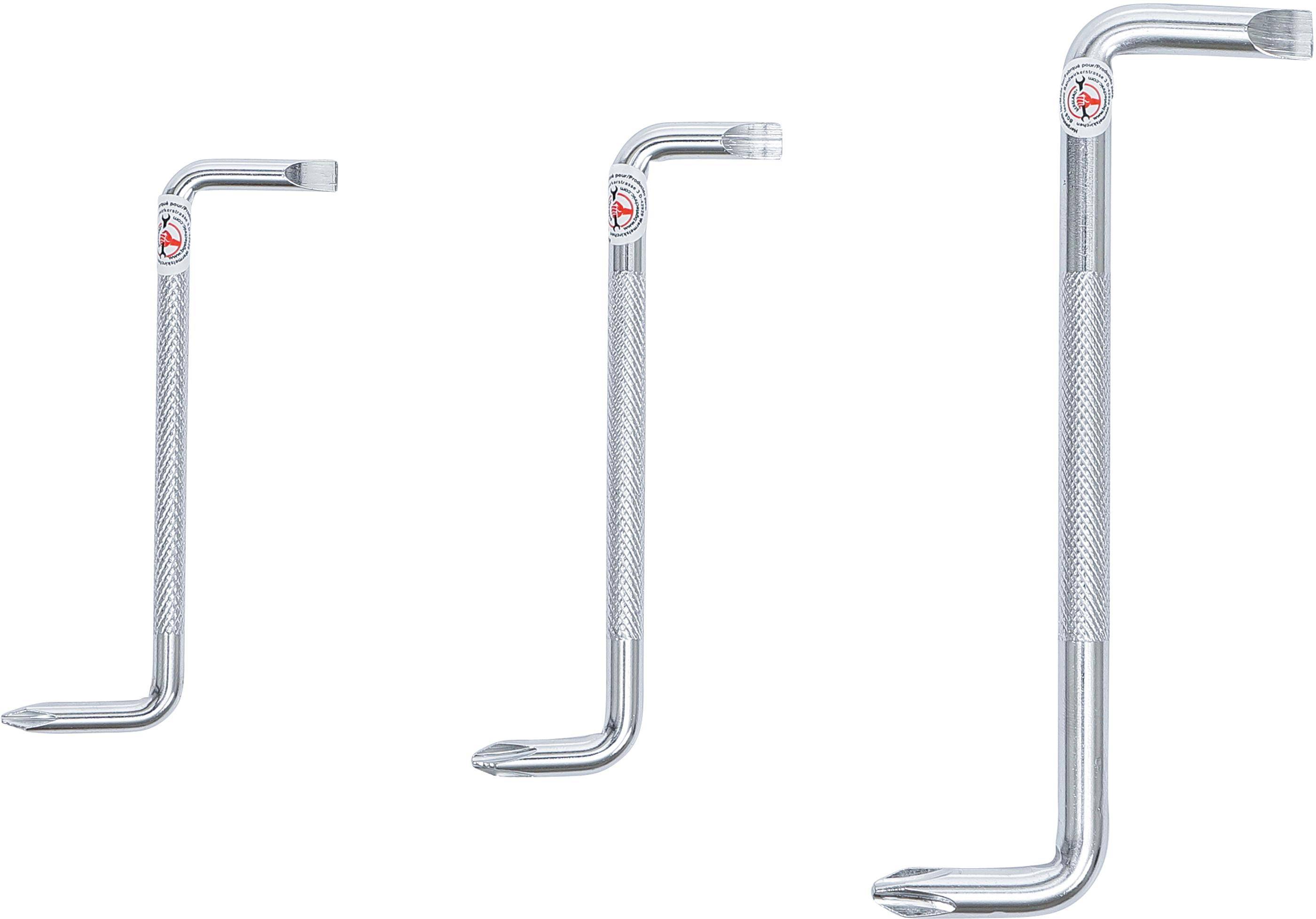 BGS Do It Yourself Winkel-Schraubendreher-Satz | Schlitz /