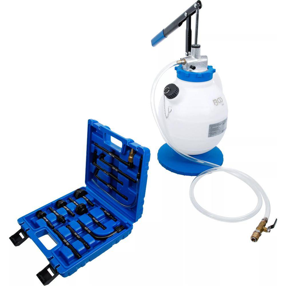 Getriebeöl-Befüllgerät - mit Handpumpe - mit 8 Adaptern - Behälterinhalt 7 l