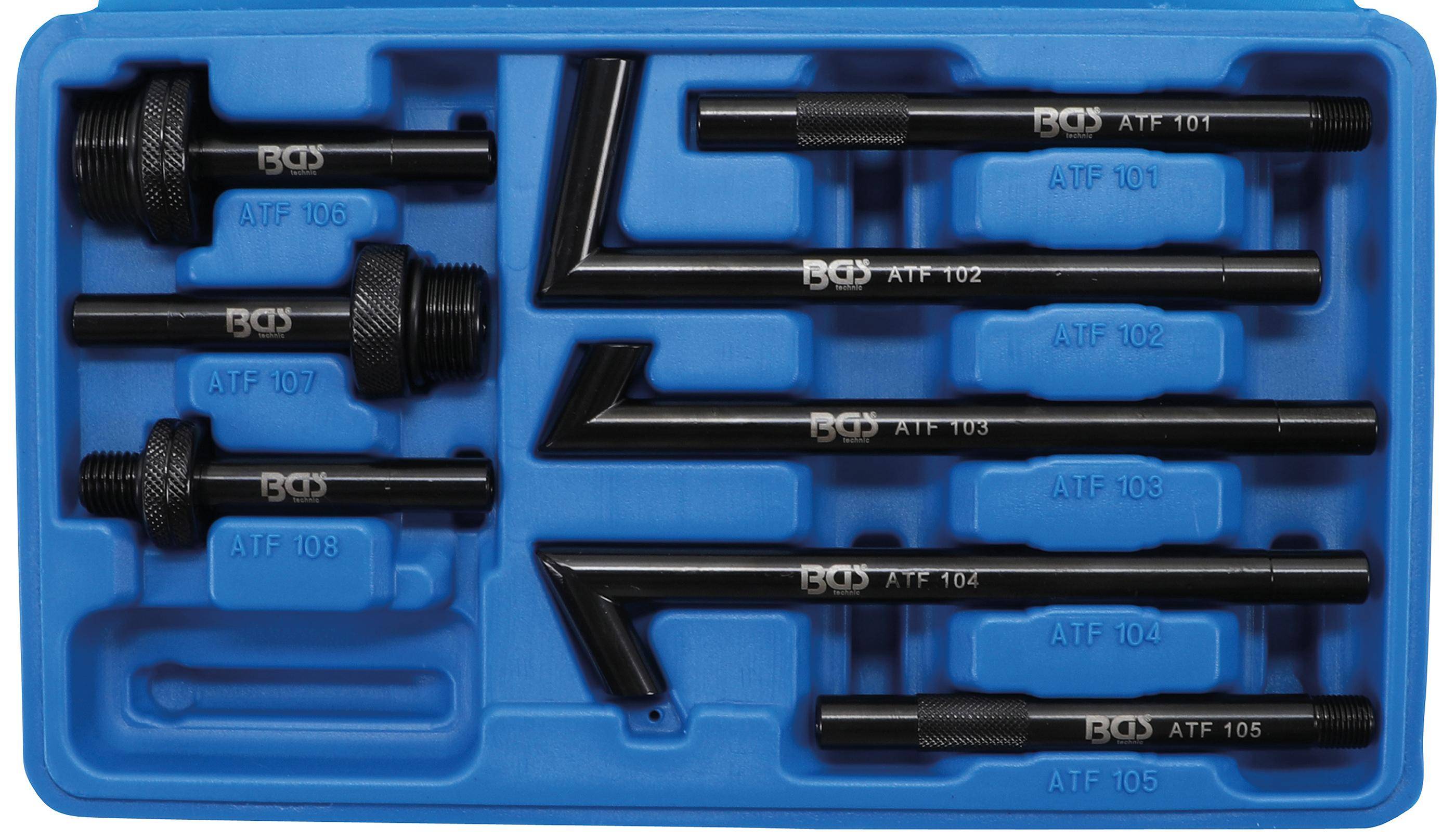 BGS technic Getriebeöl-Befüllgerät mit Handpumpe | mit 8 Adaptern | 7