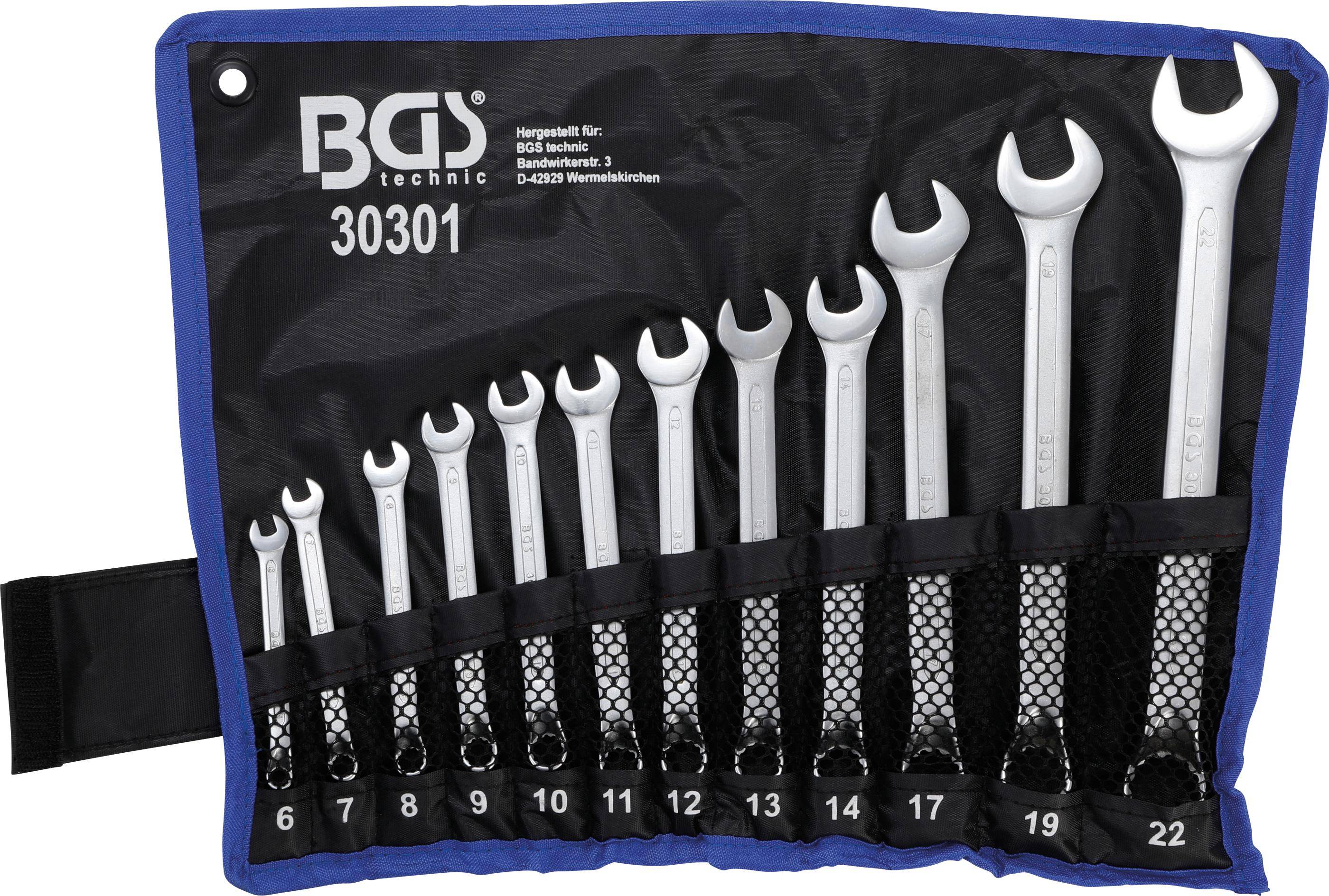 BGS Maul-Ringschlüssel-Satz | gekröpft | SW 6 - 22 mm | 12-tlg.