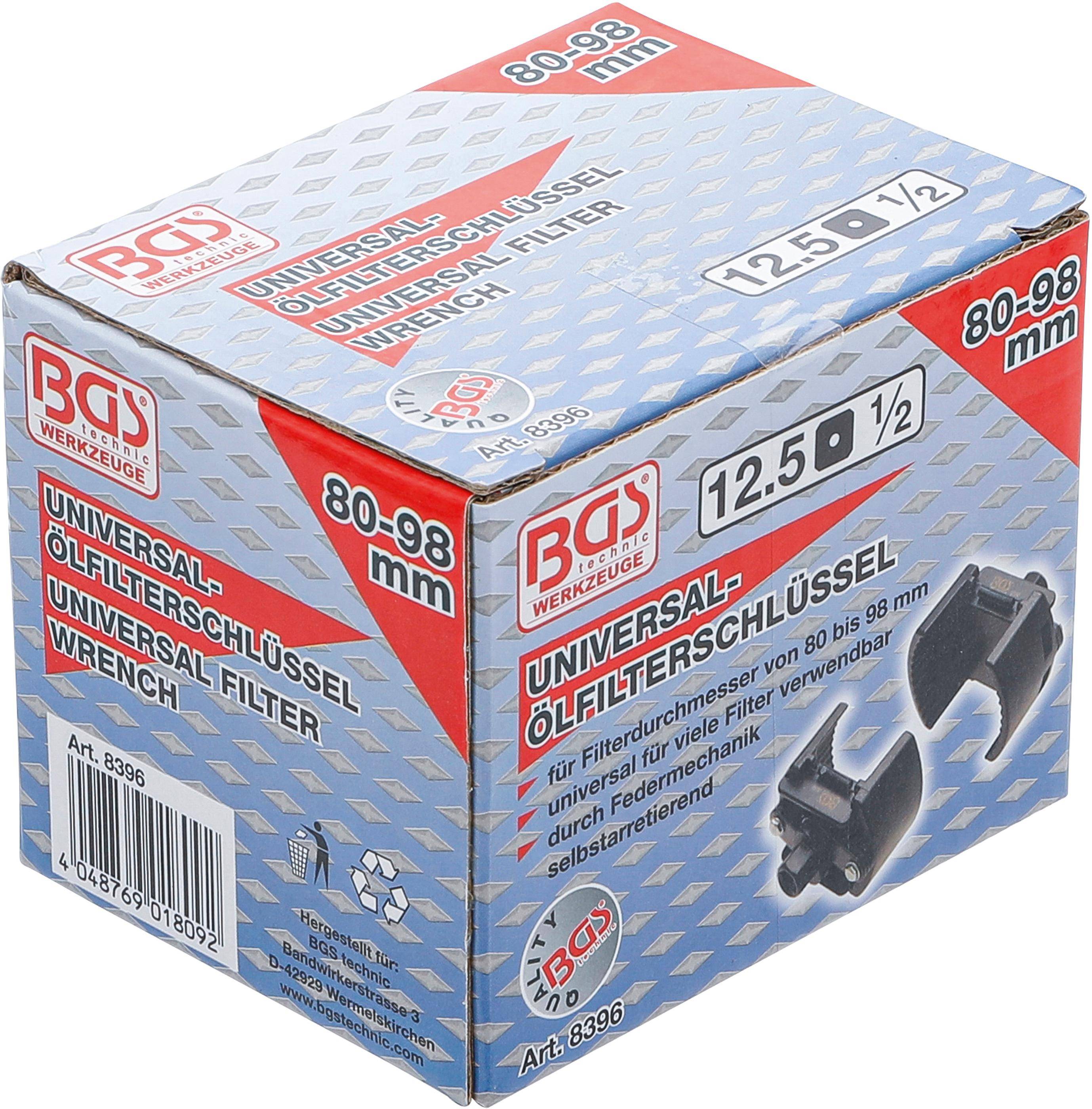 BGS Universal-Ölfilterschlüssel | Antrieb Innenvierkant 12,5 mm