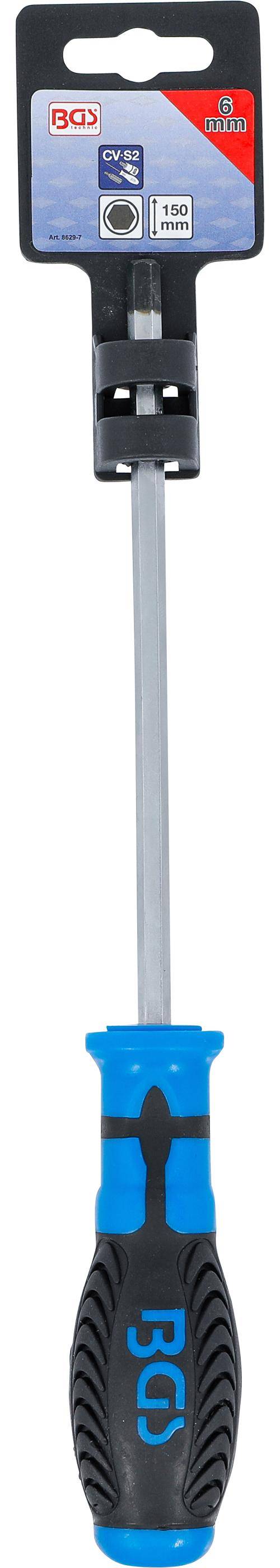 BGS technic Schraubendreher | Innensechskant 6 mm | Klingenlänge 150