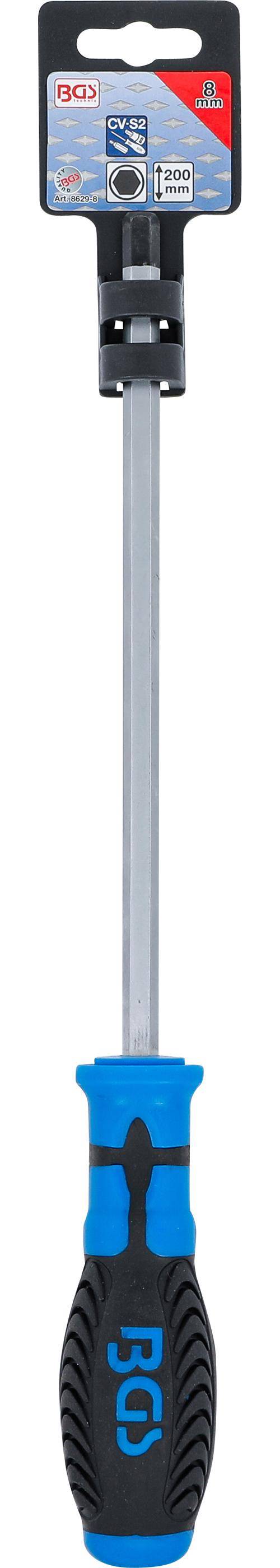 BGS technic Schraubendreher | Innensechskant 8 mm | Klingenlänge 200