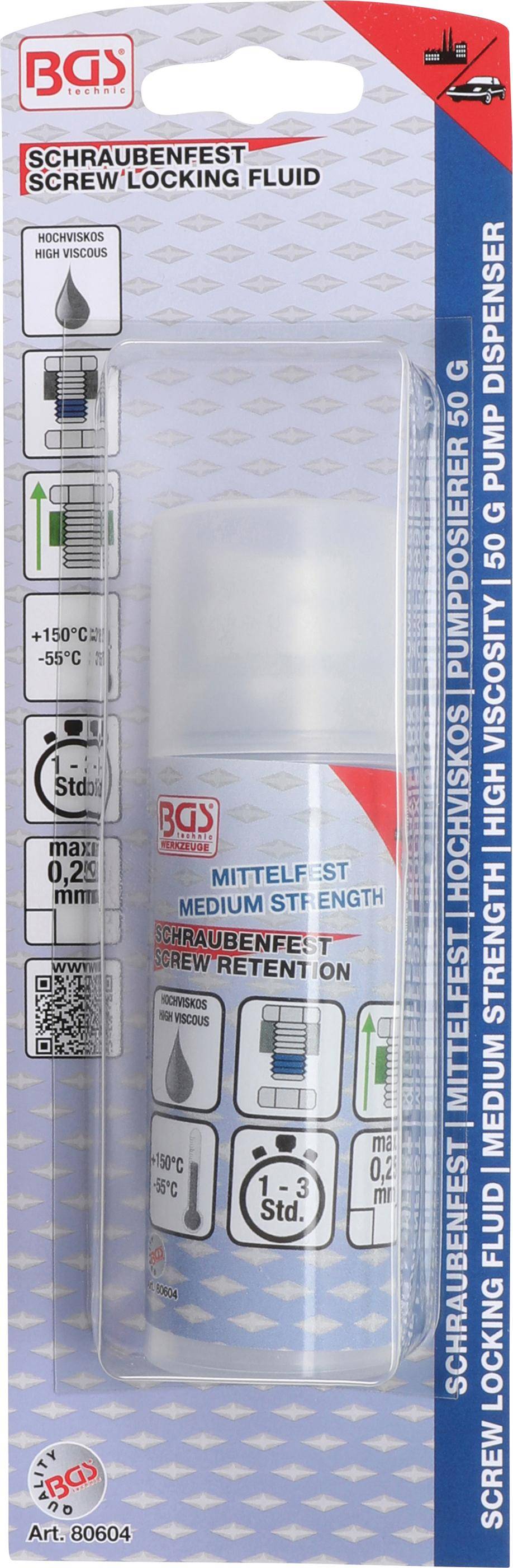 BGS technic Schraubenfest | mittelfest | hochviskos | Pumpdosierer 50