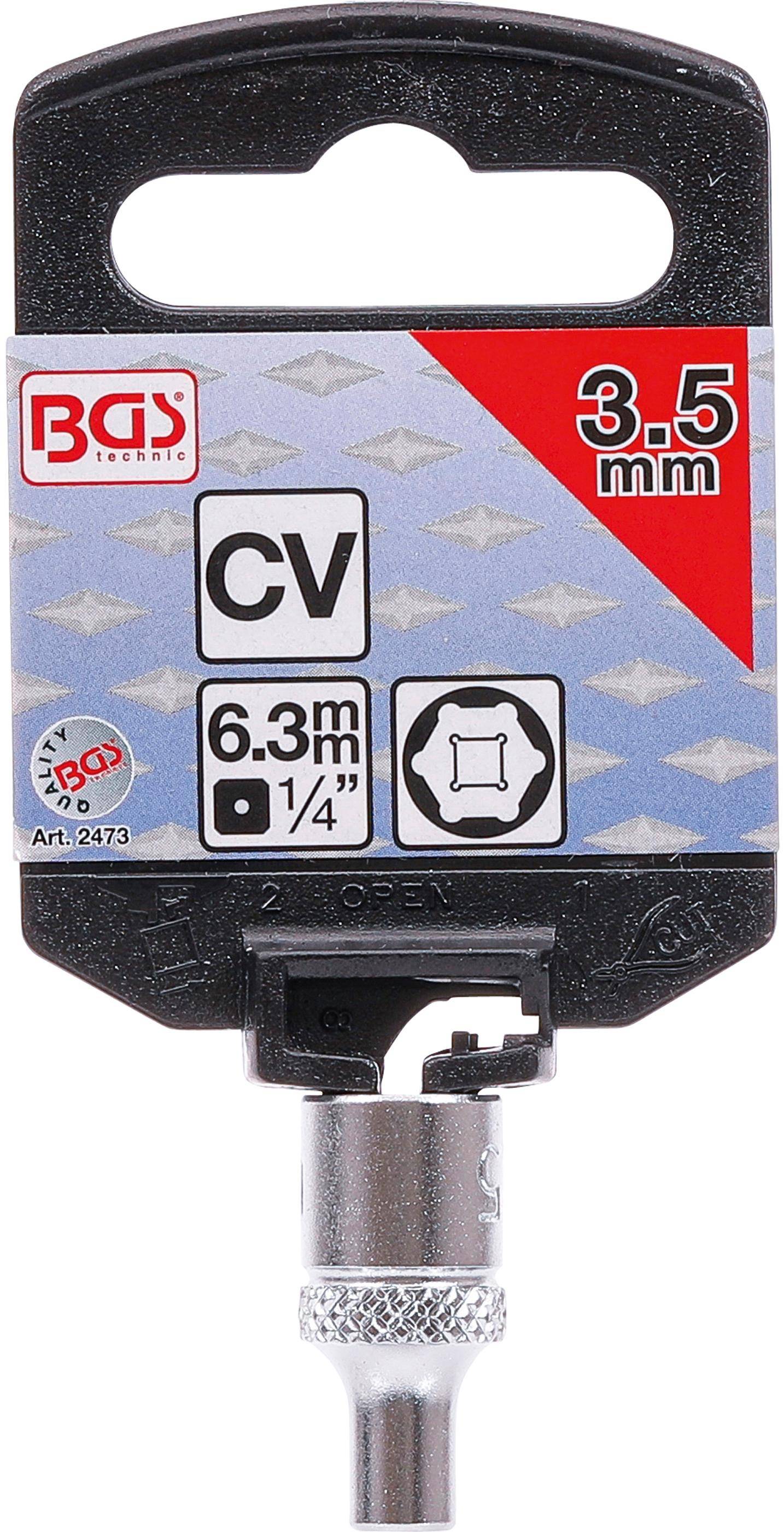 BGS technic Steckschlüssel-Einsatz Sechskant | Antrieb Innenvierkant