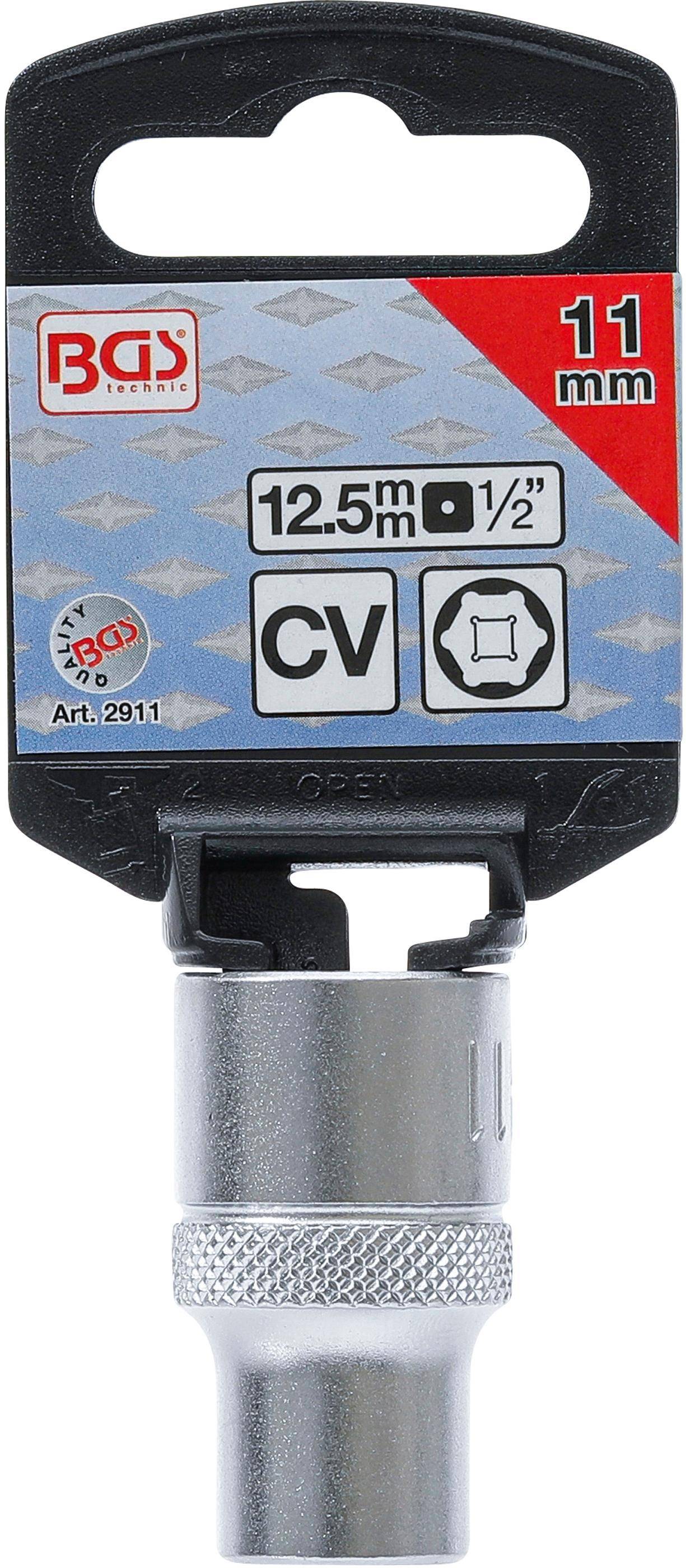 BGS Steckschlüssel-Einsatz Sechskant | Antrieb Innenvierkant 12,5 mm