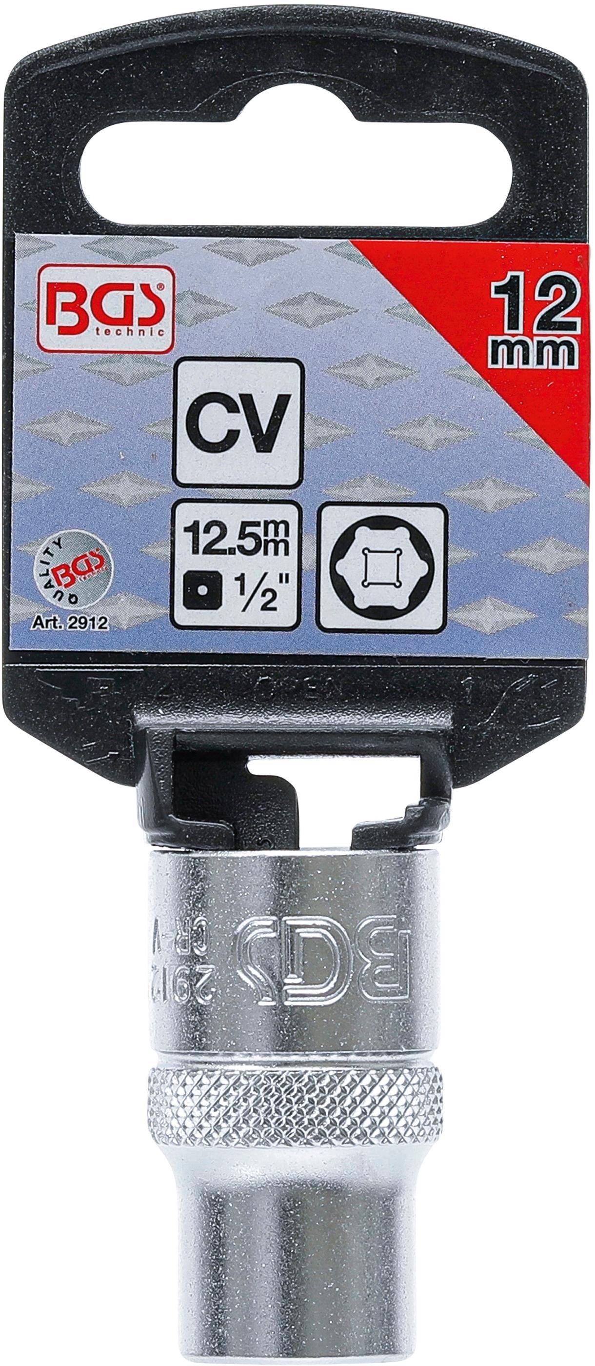 BGS Steckschlüssel-Einsatz Sechskant | Antrieb Innenvierkant 12,5 mm