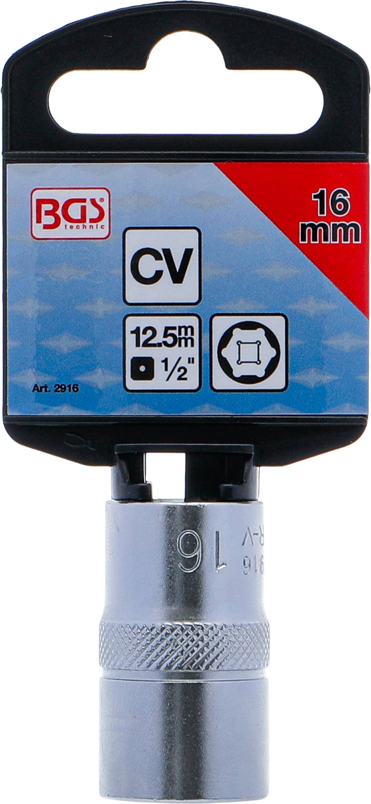 BGS Steckschlssel-Einsatz Sechskant | Antrieb Innenvierkant 12,5 mm