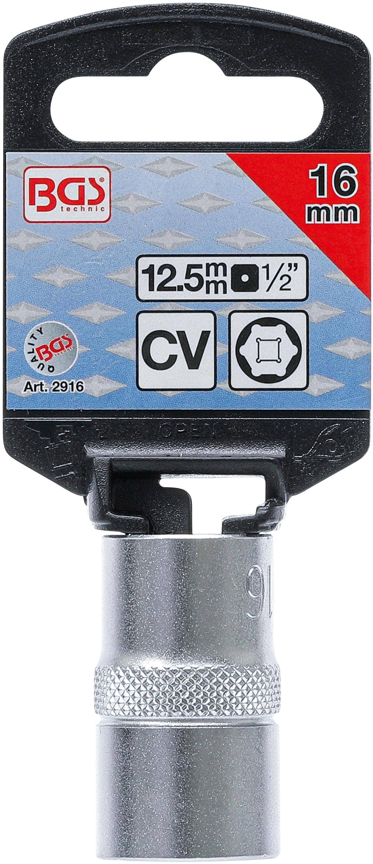 BGS Steckschlüssel-Einsatz Sechskant | Antrieb Innenvierkant 12,5 mm