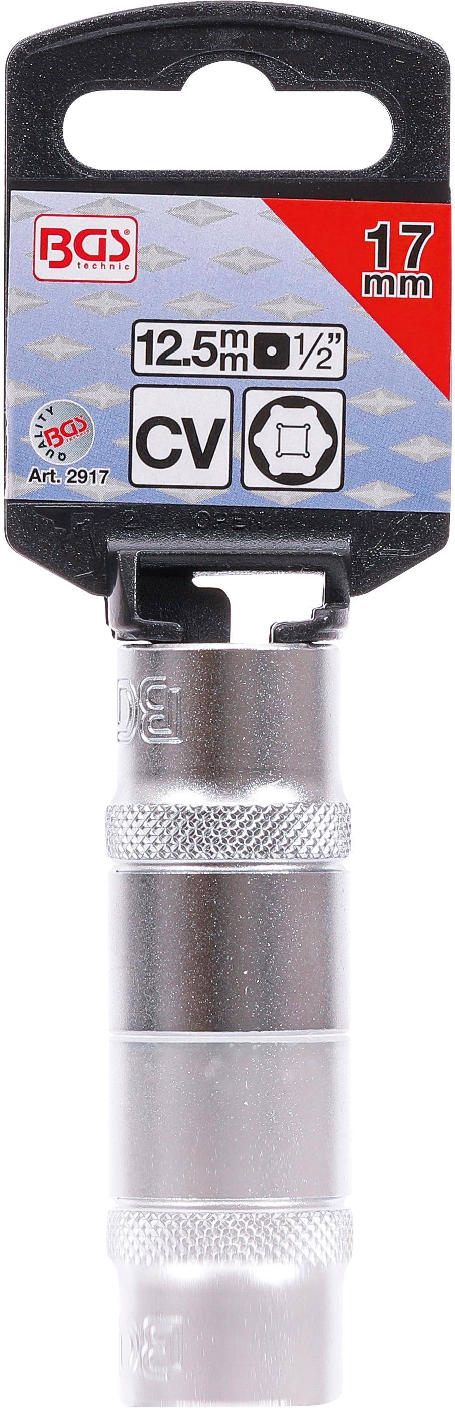 BGS Steckschlüssel-Einsatz Sechskant | Antrieb Innenvierkant 12,5 mm