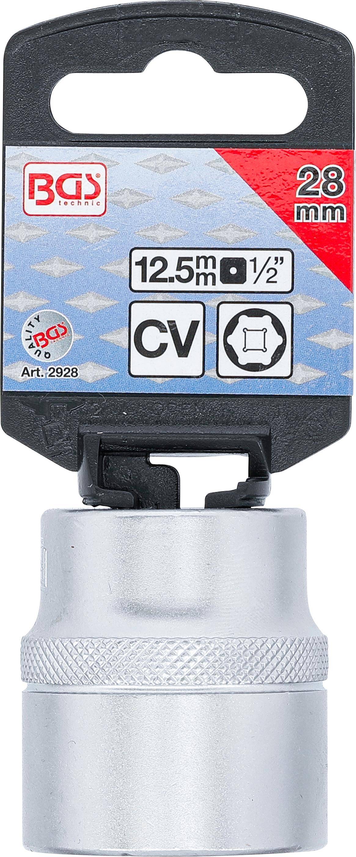 BGS Steckschlssel-Einsatz Sechskant | Antrieb Innenvierkant 12,5 mm