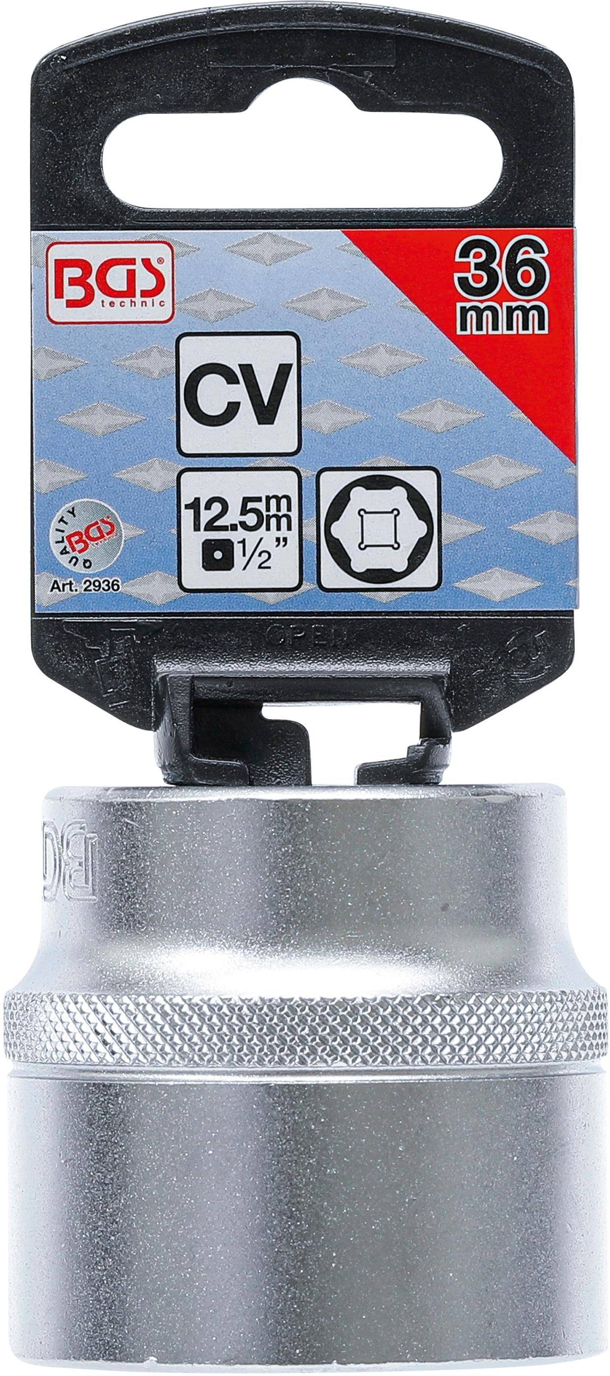 BGS Steckschlssel-Einsatz Sechskant | Antrieb Innenvierkant 12,5 mm