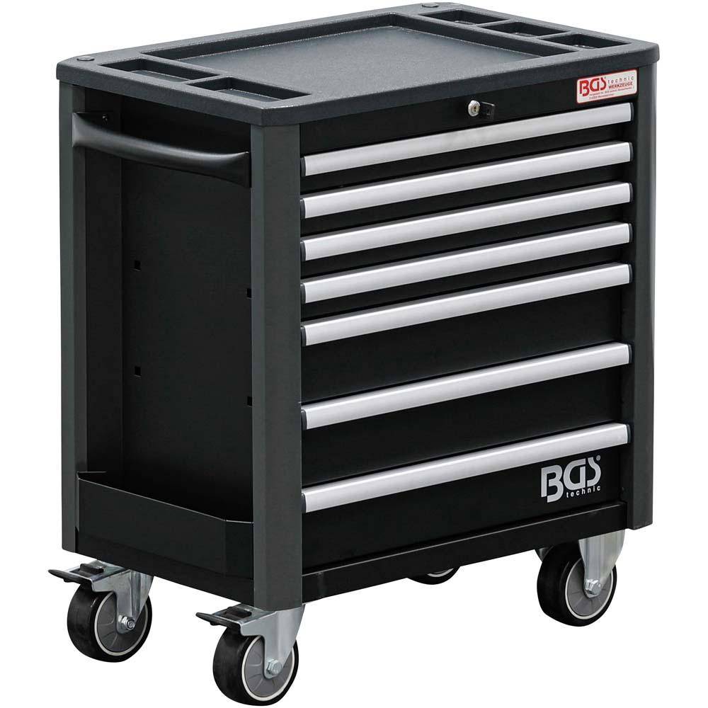 Werkstattwagen - extra geringe Bauhöhe - 7 Schubladen - 85,9 x 72,4 x 47 cm