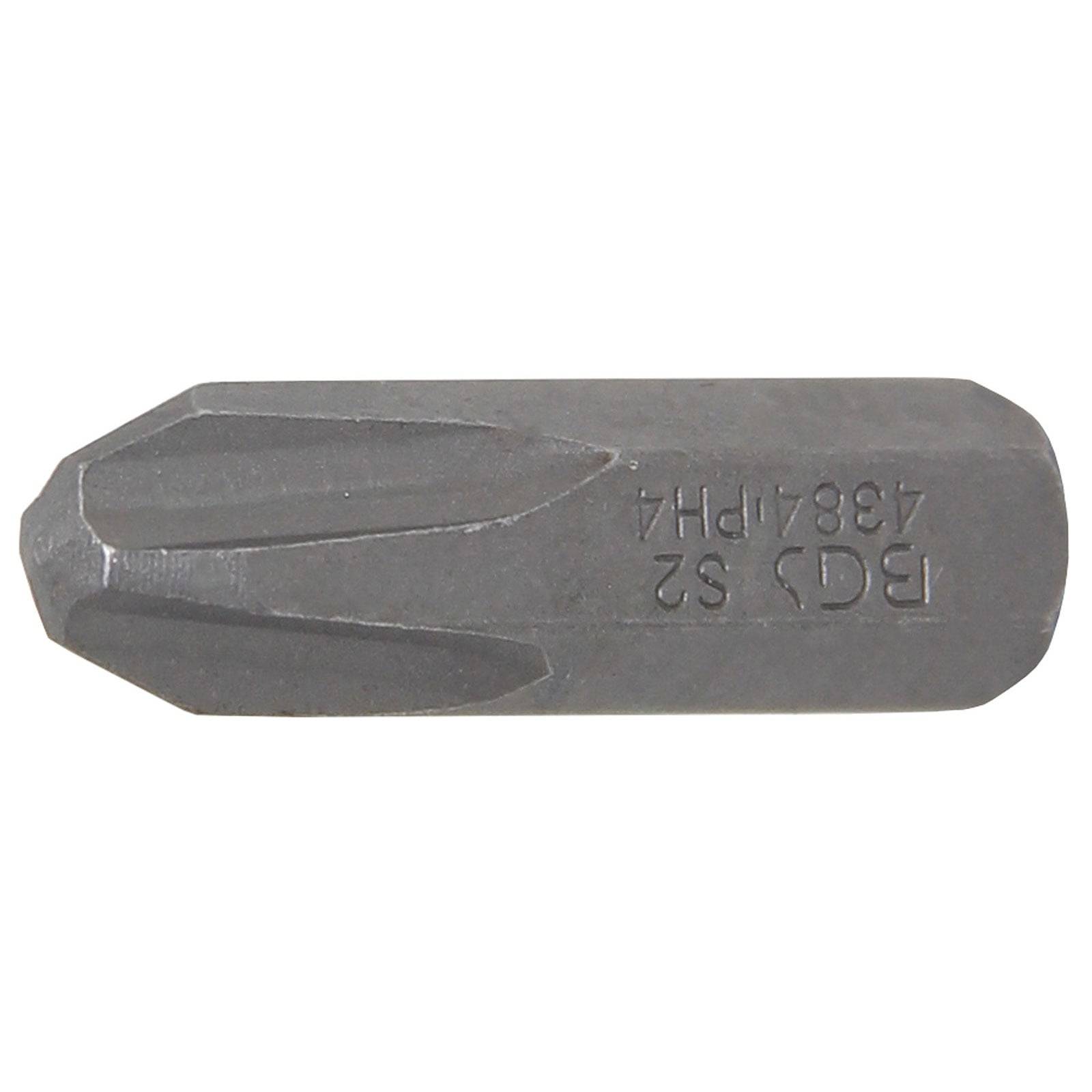 Eine Nahaufnahme eines Schraubendreher-Bits aus Metall, das mit 'BC3 S2 48-4LPA4' graviert ist und zum Befestigen von Schrauben entwickelt wurde.