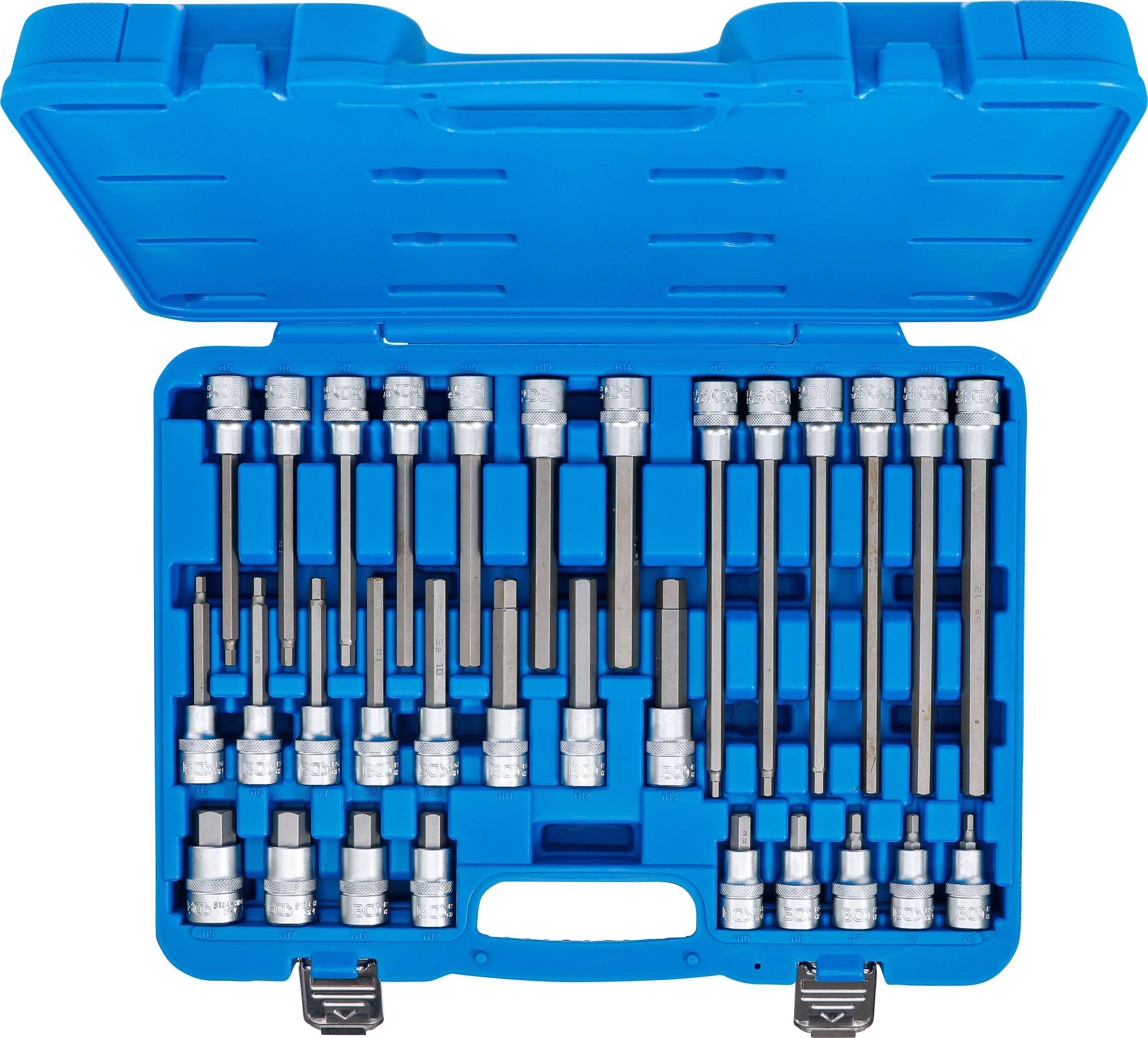 BGS technic Bit-Einsatz-Satz | Antrieb Innenvierkant 12,5 mm (1/2") |