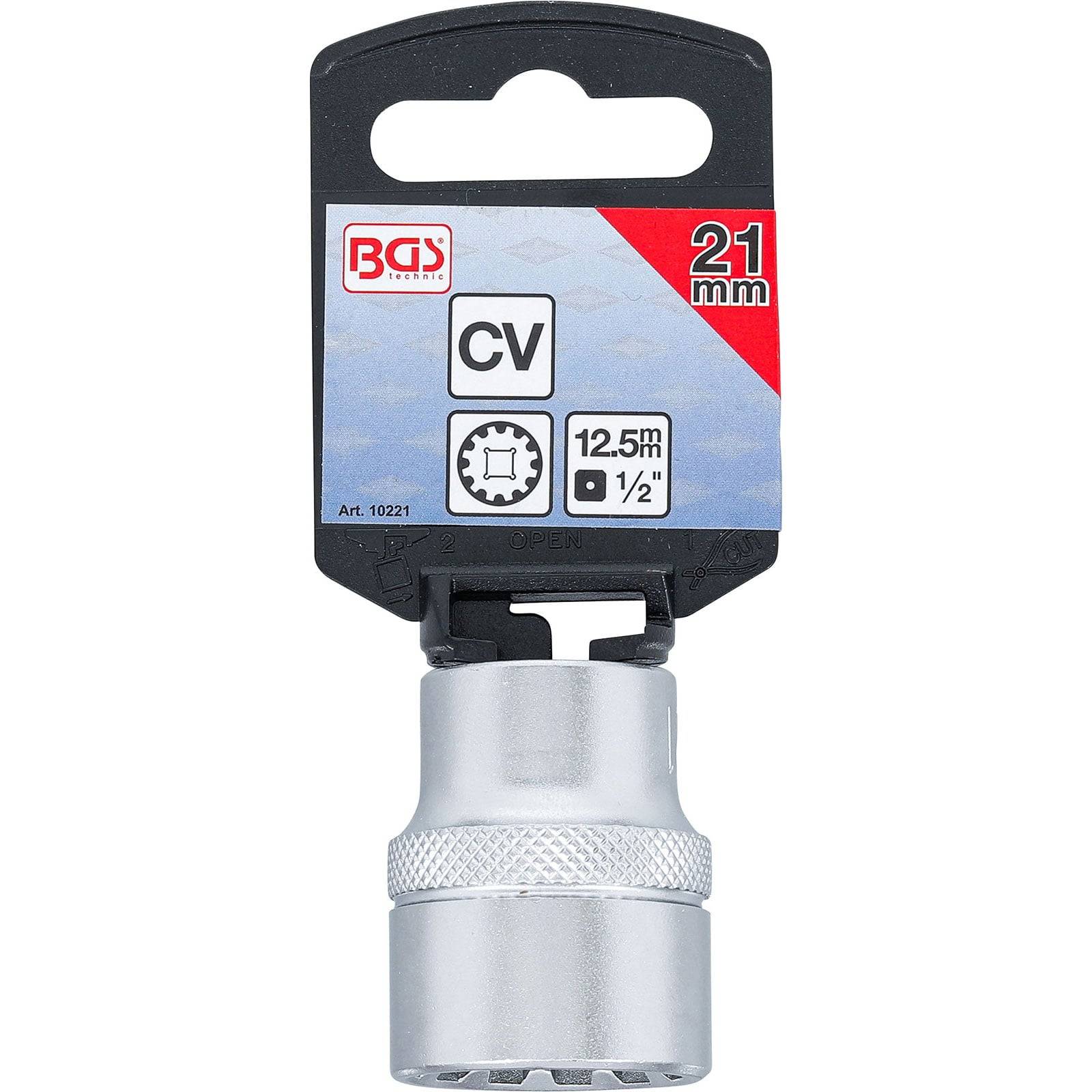 BGS Technik 21mm CV-Steckschlüssel, 12,5mm, 1/2