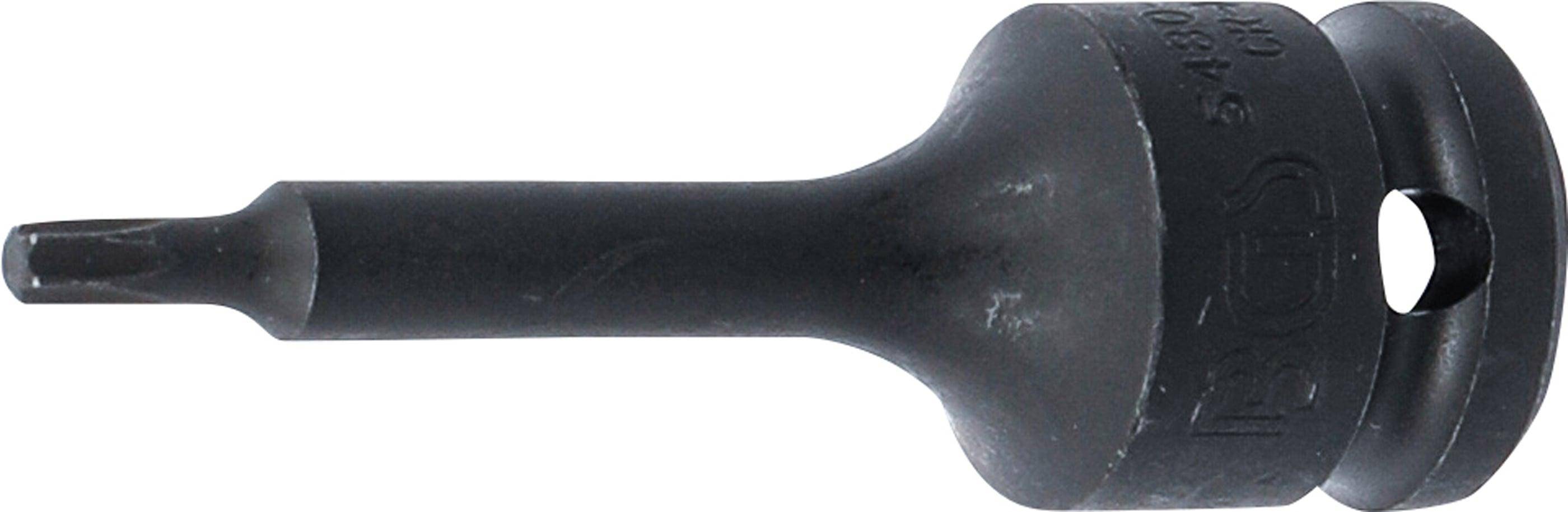 Kraft-Biteinsatz "BGS" T-Profil - 1/2" Antrieb Chrom-Molybdän-Stahl - Länge 75 mm - T-Profil T25