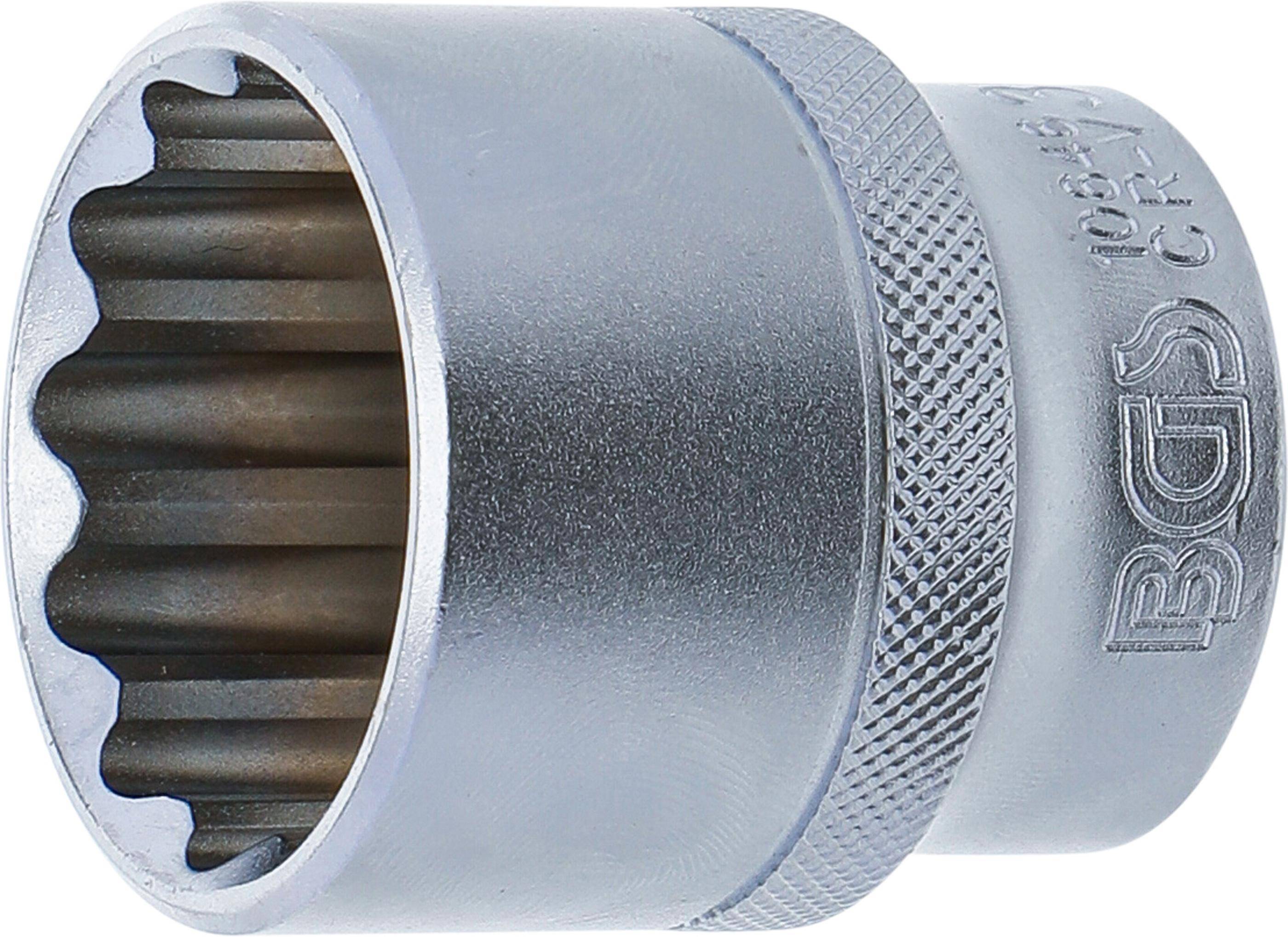 BGS Steckschlüssel-Einsatz Zwölfkant | Antrieb Innenvierkant 12,5 mm