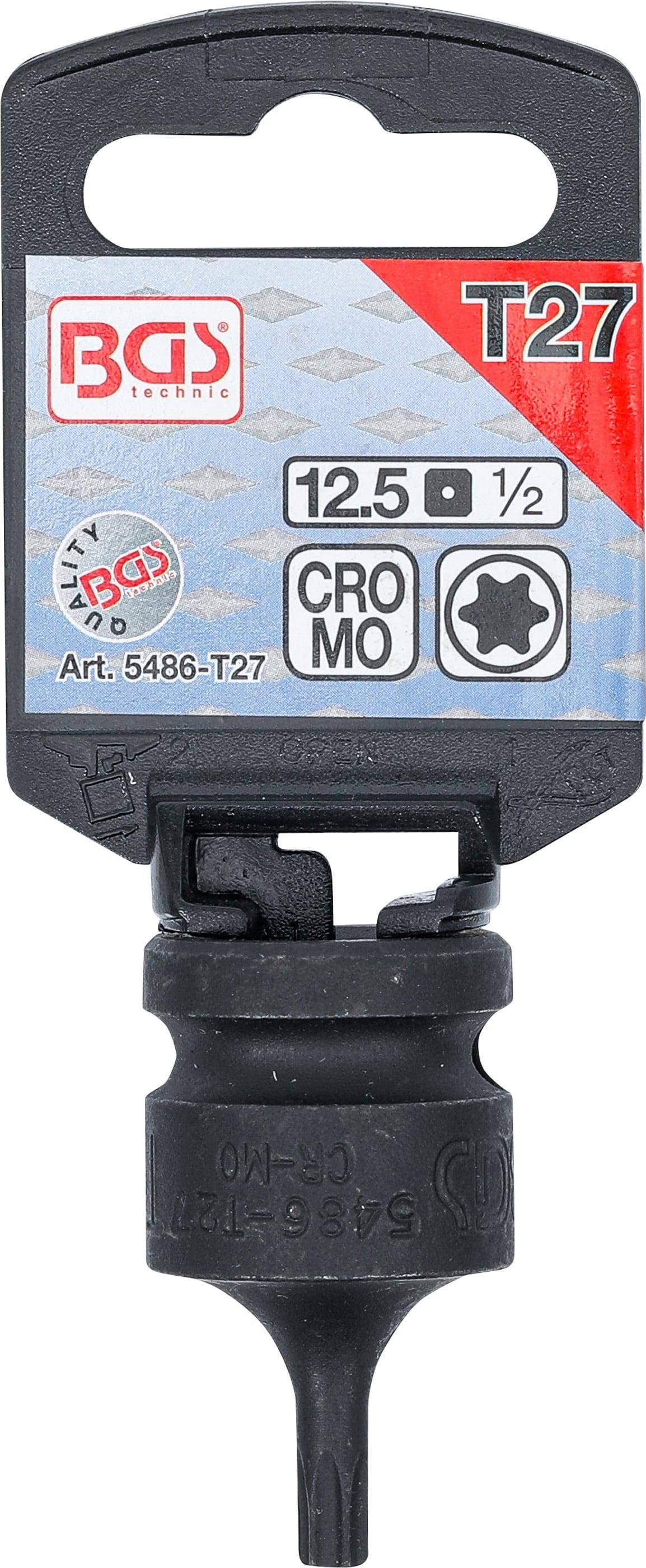 BGS technic Kraft-Bit-Einsatz | Lnge 42 mm | Antrieb Innenvierkant