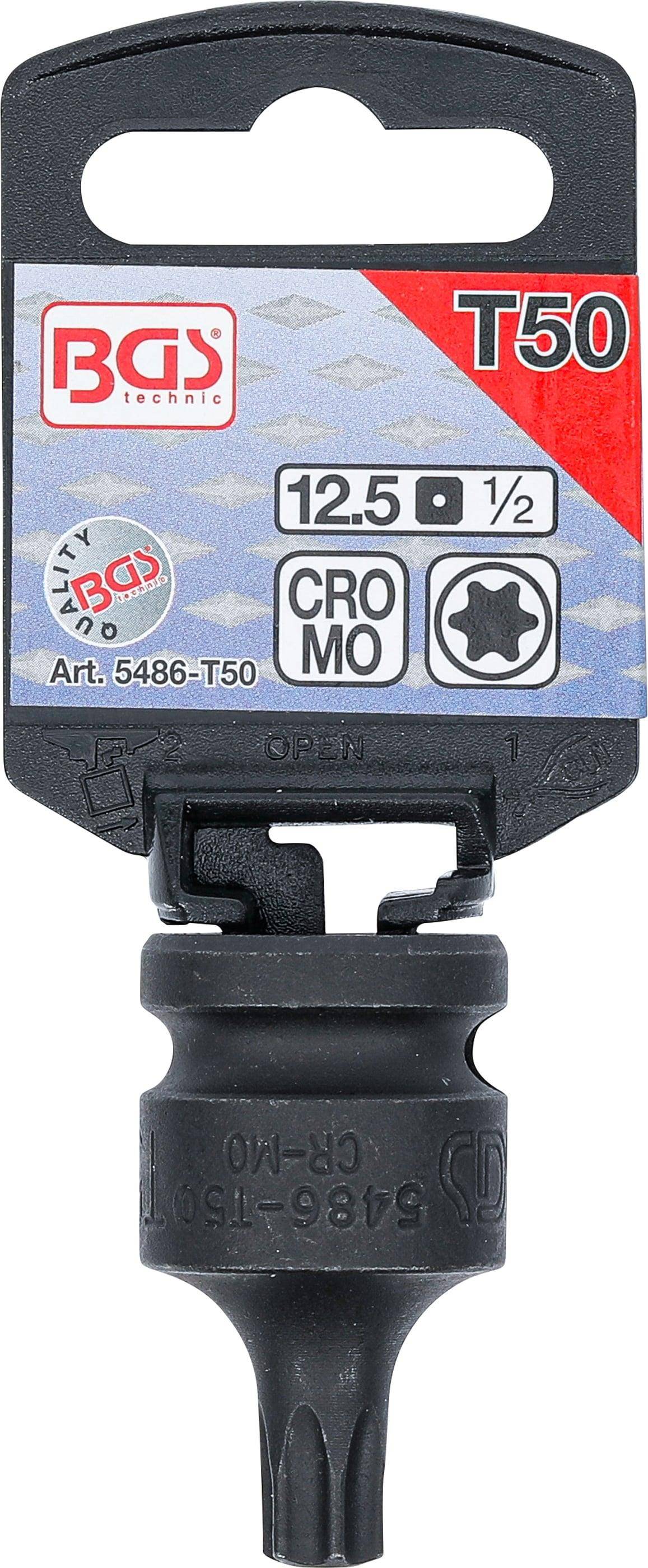 BGS technic Kraft-Bit-Einsatz | Lnge 42 mm | Antrieb Innenvierkant