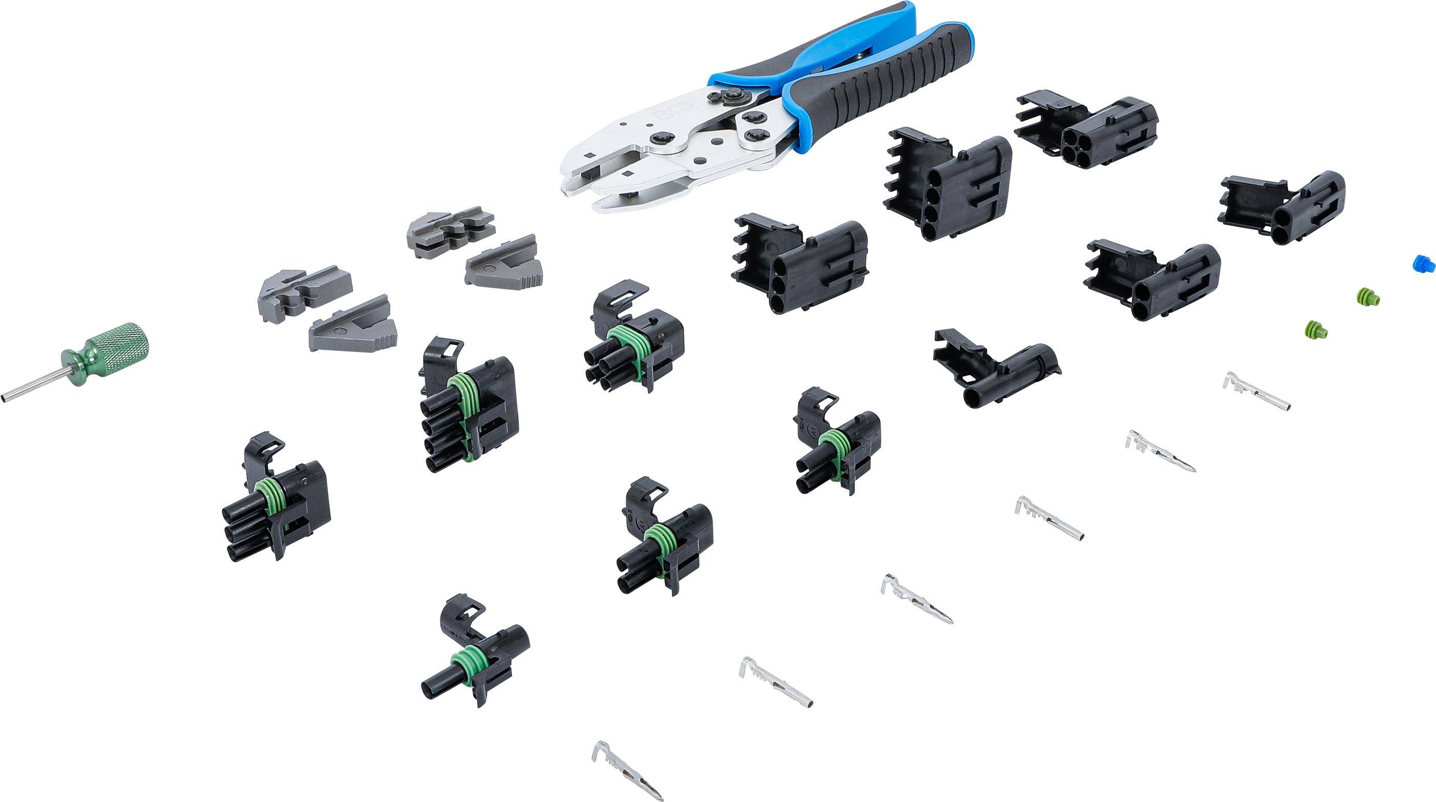 BGS technic Crimpzangen-Satz mit wasserdichten Steckverbindern |