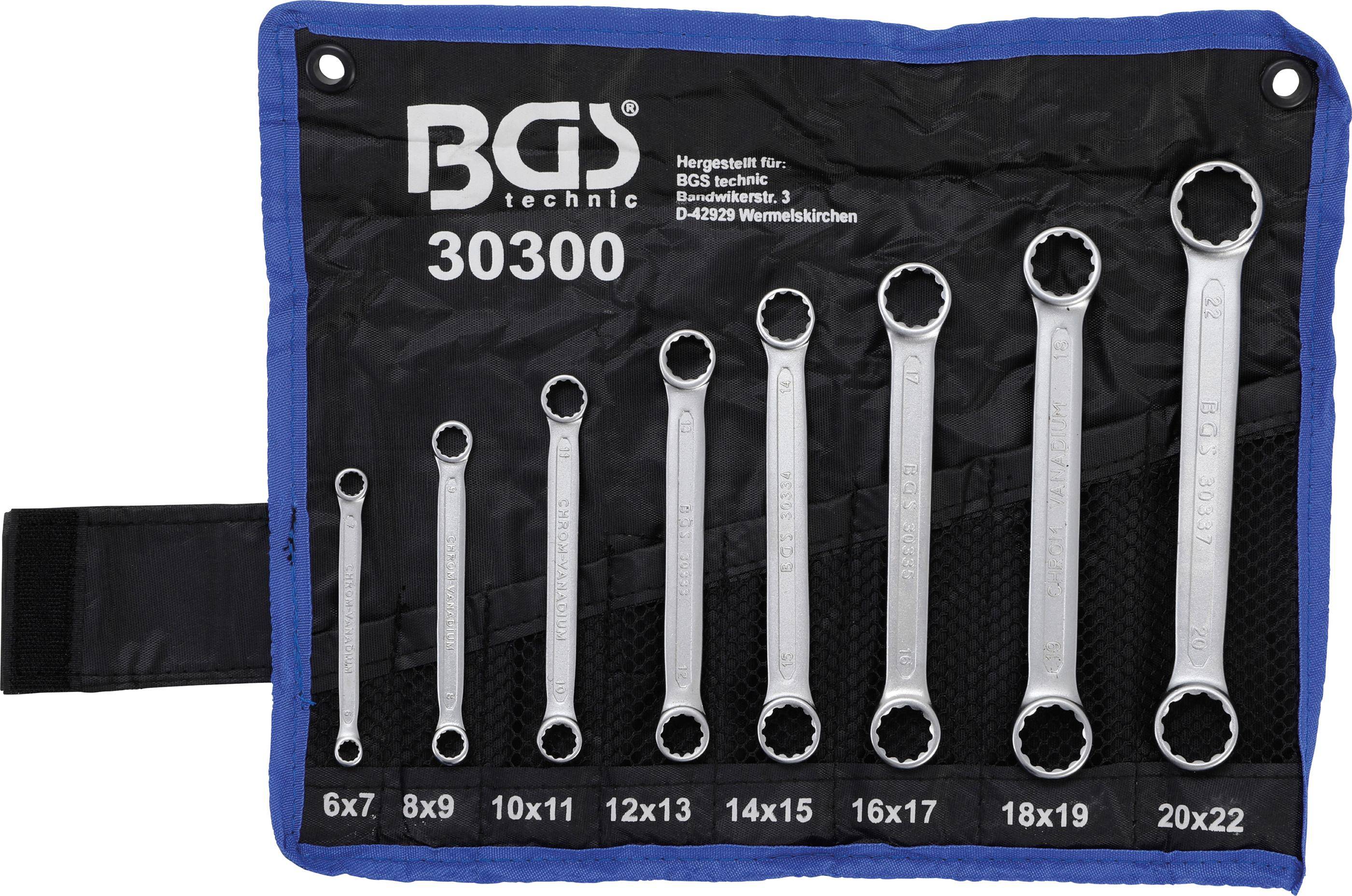 BGS Doppel-Ringschlssel-Satz | extra flach | SW 6 - 22 mm | 8-tlg.