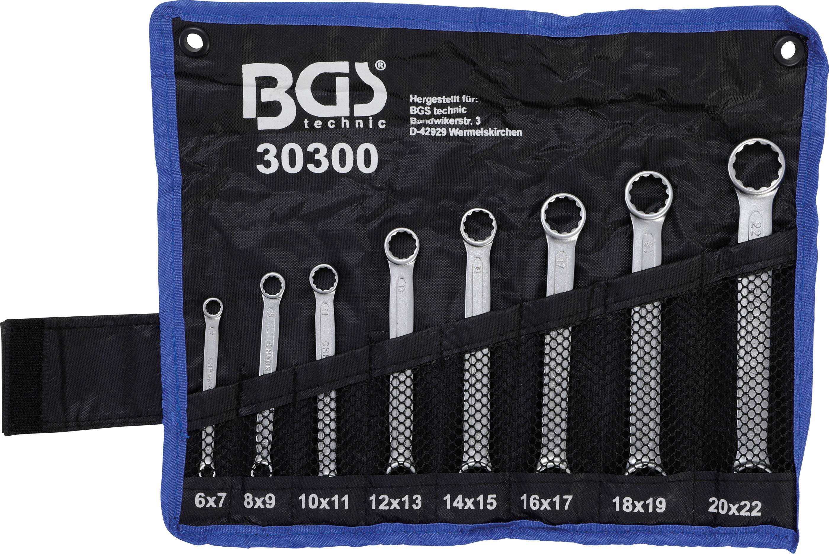 BGS Doppel-Ringschlssel-Satz | extra flach | SW 6 - 22 mm | 8-tlg.