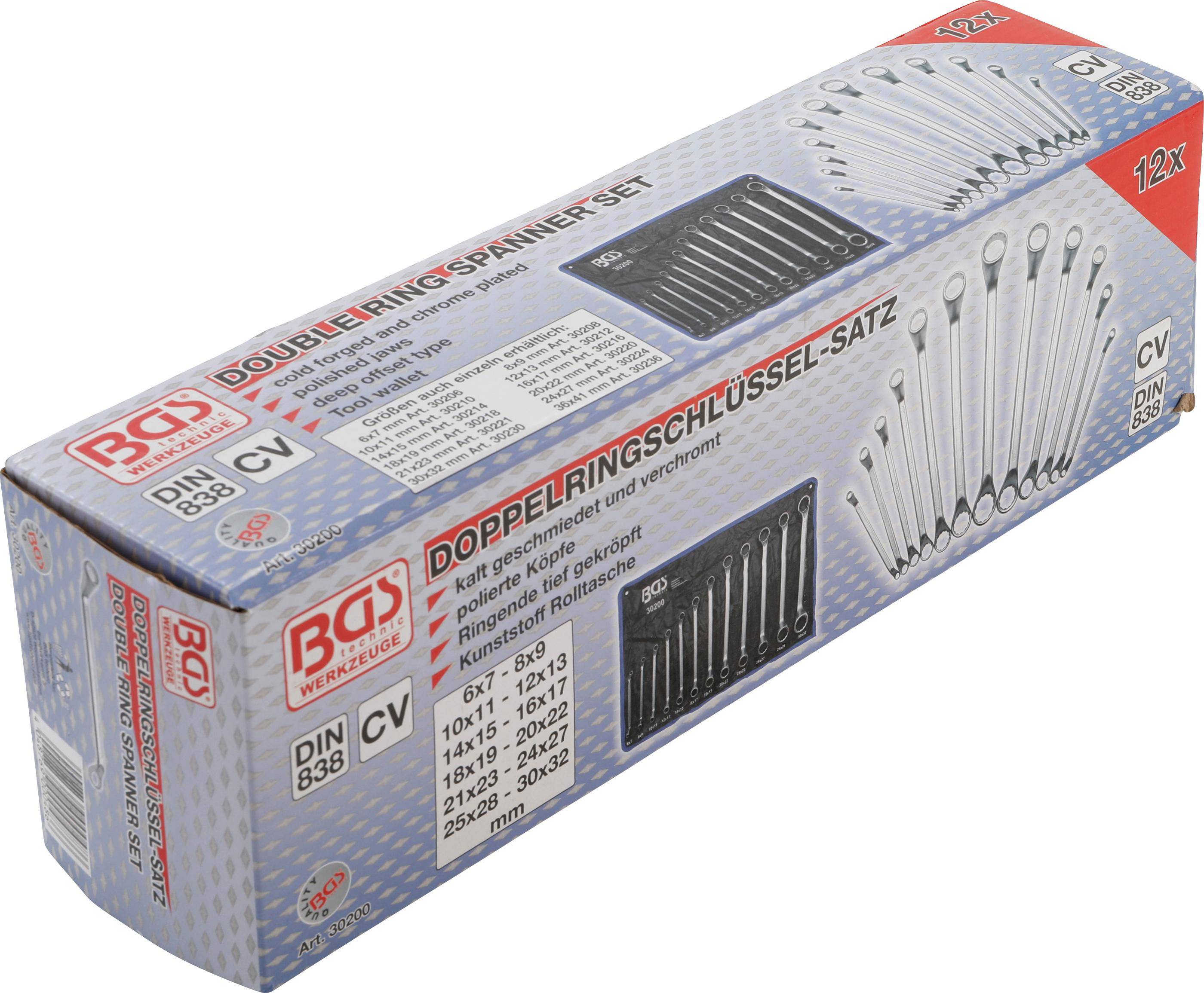 BGS technic Doppel-Ringschlssel-Satz | tief gekrpft | SW 6 - 32 mm |