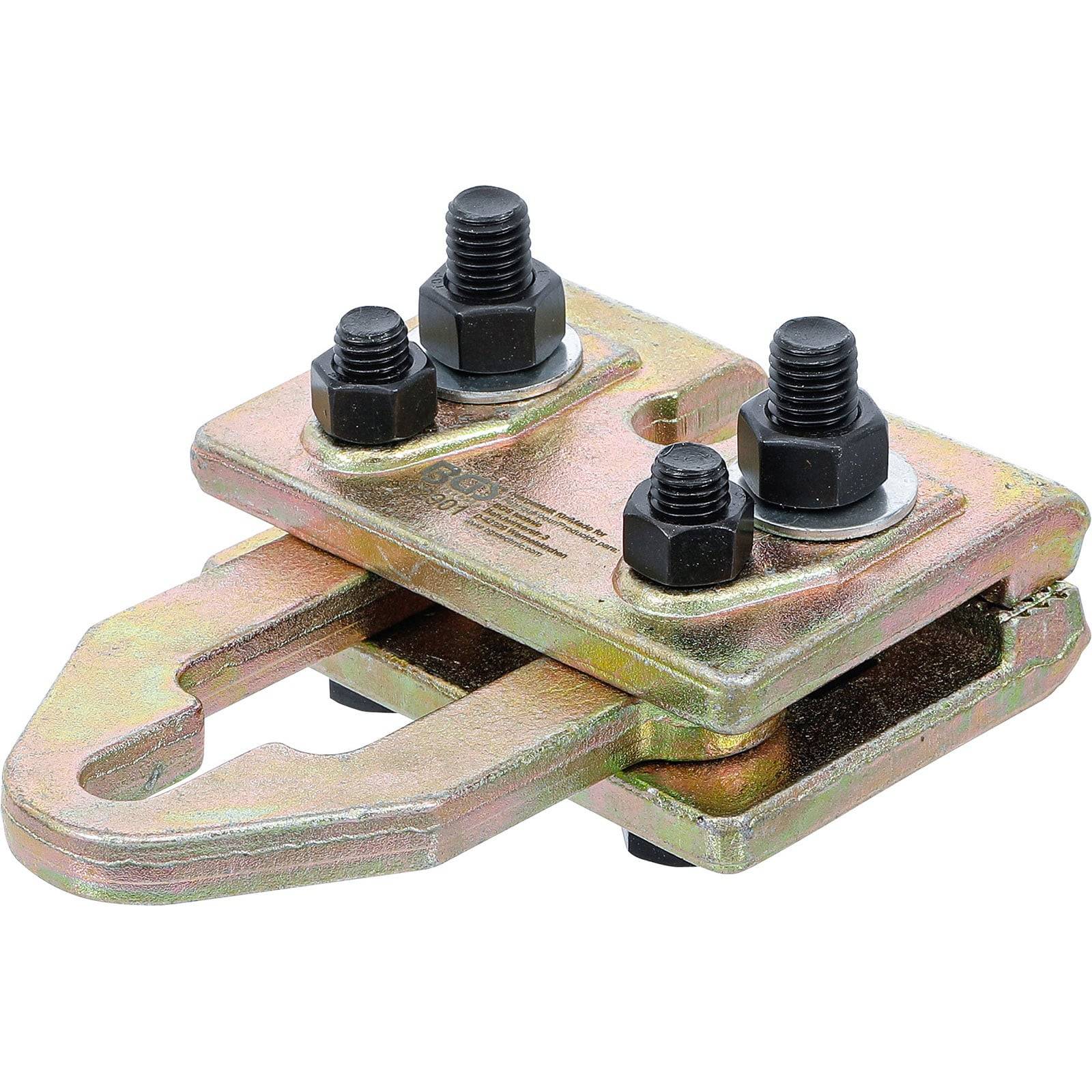 Eine Metallplattenhebevorrichtung mit Schrauben, die zum sicheren Heben und Transport schwerer Stahlplatten in industriellen Umgebungen verwendet wird.