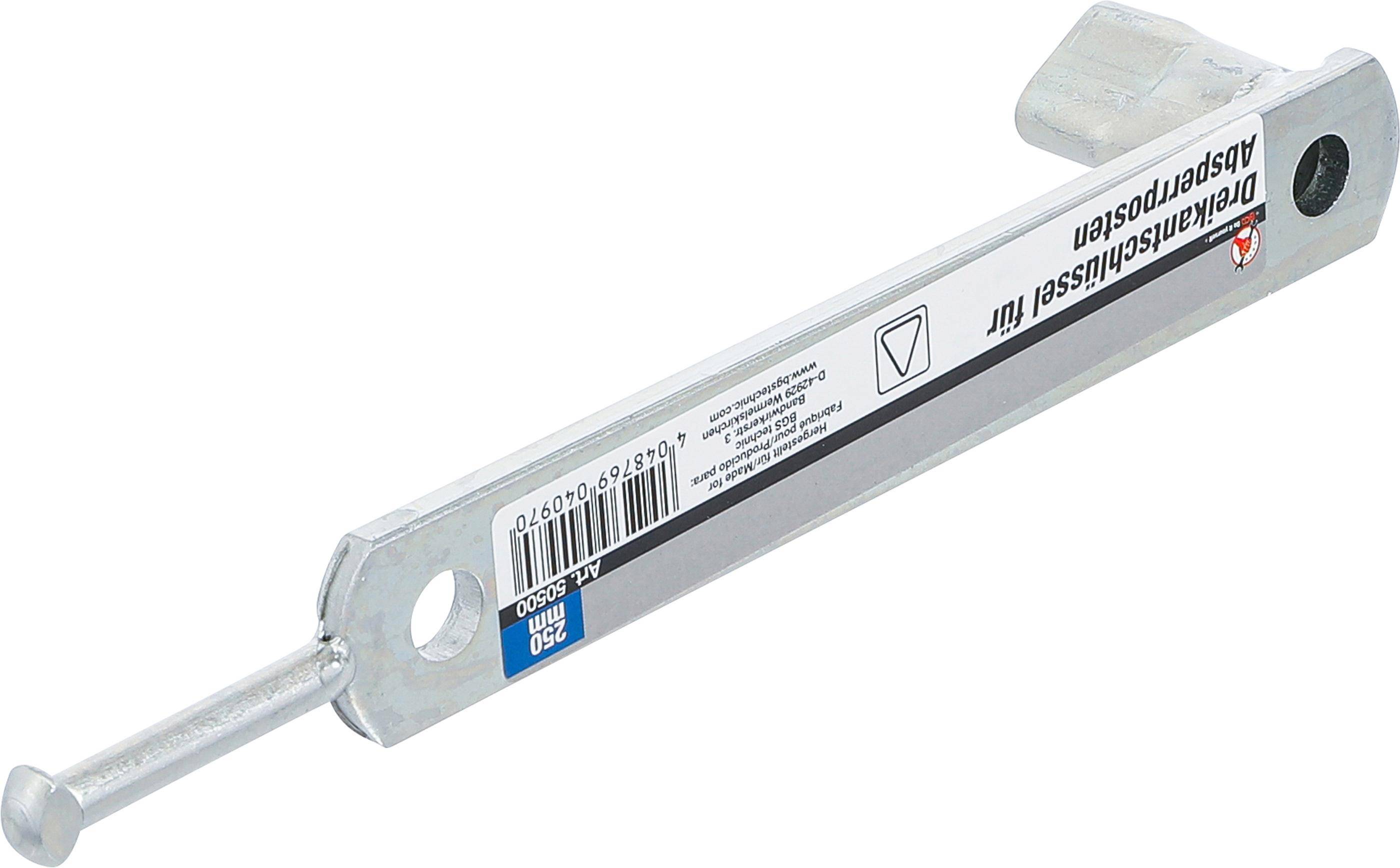 BGS Diy Dreikantschlüssel für Absperrposten mit Dreikantschloss | M12