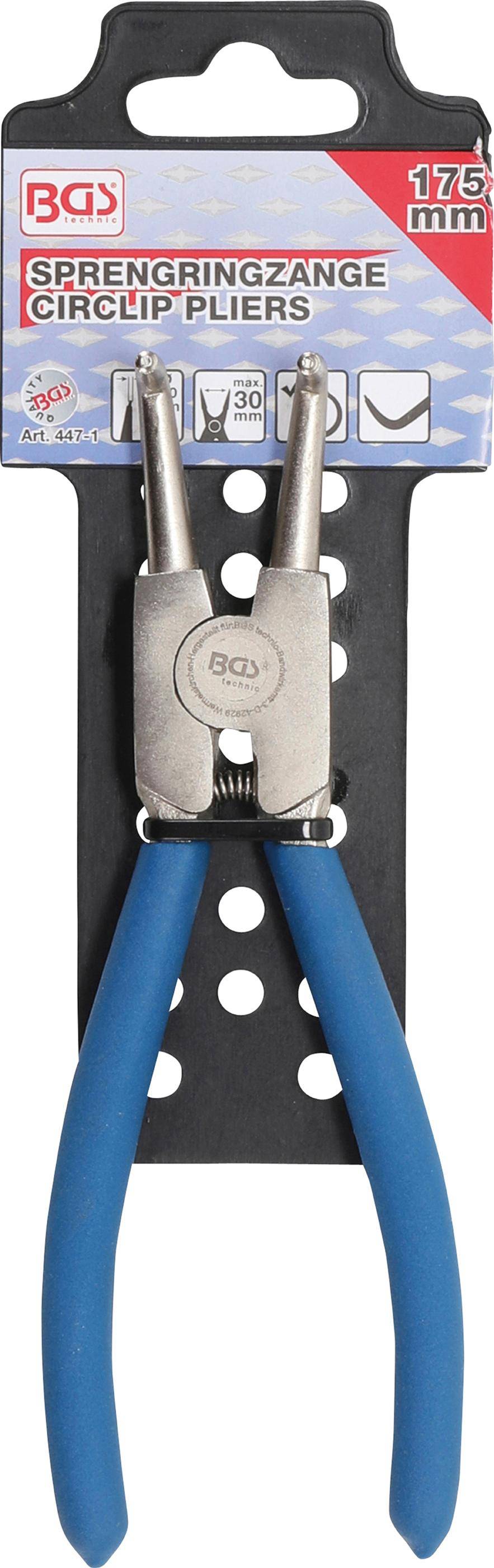 BGS Sprengringzange | abgewinkelt | fr Auensprengringe | 175 mm