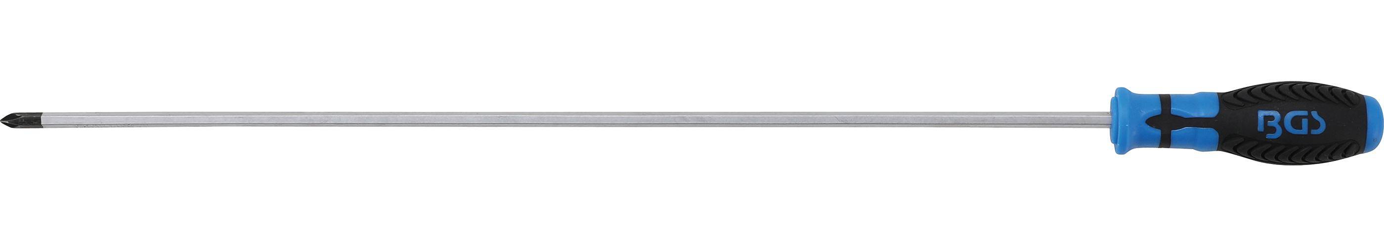 BGS Schraubendreher, lang | Kreuzschlitz PH2 | Klingenlnge 450 mm