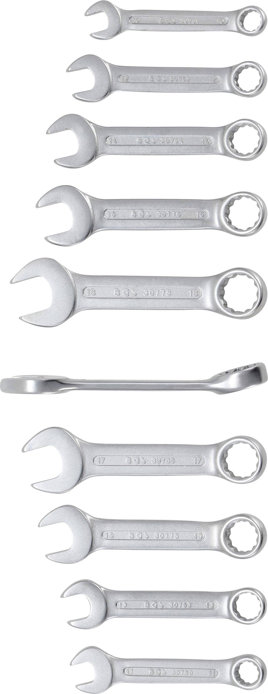 BGS Maul-Ringschlssel-Satz | extra kurz | SW 10 - 19 mm | 10-tlg.