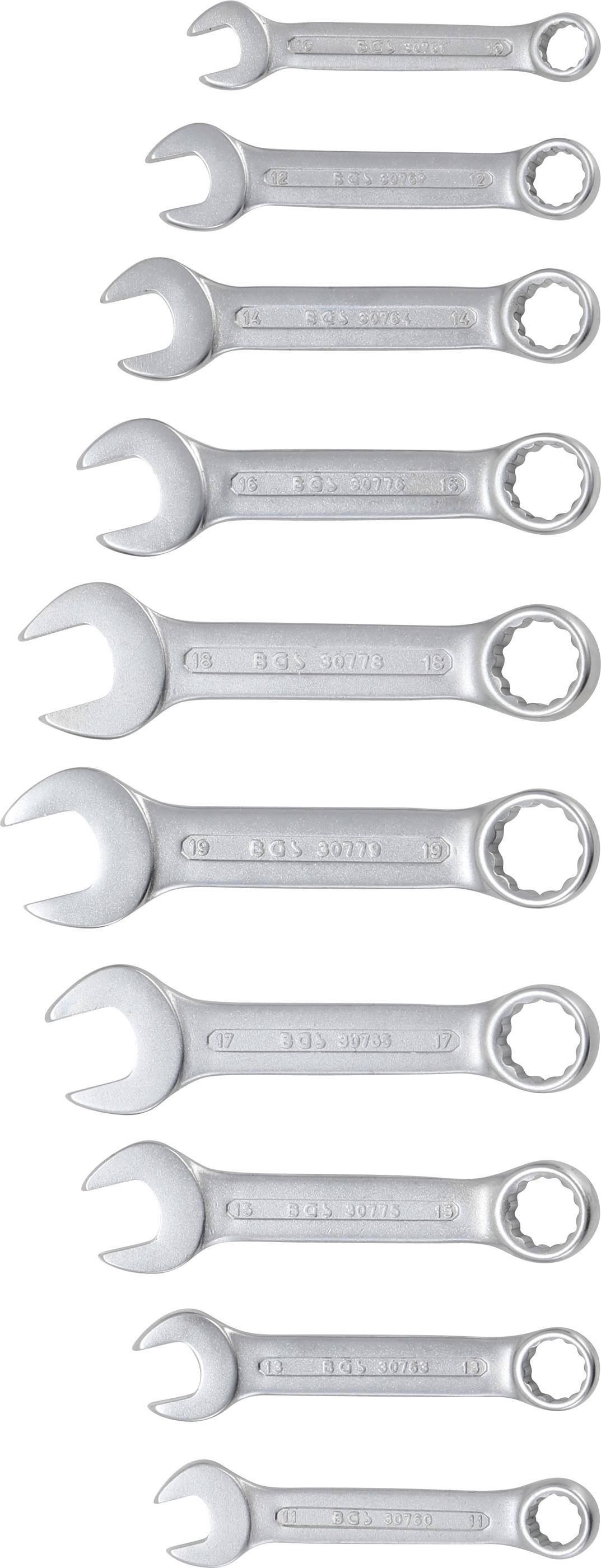 BGS Maul-Ringschlssel-Satz | extra kurz | SW 10 - 19 mm | 10-tlg.